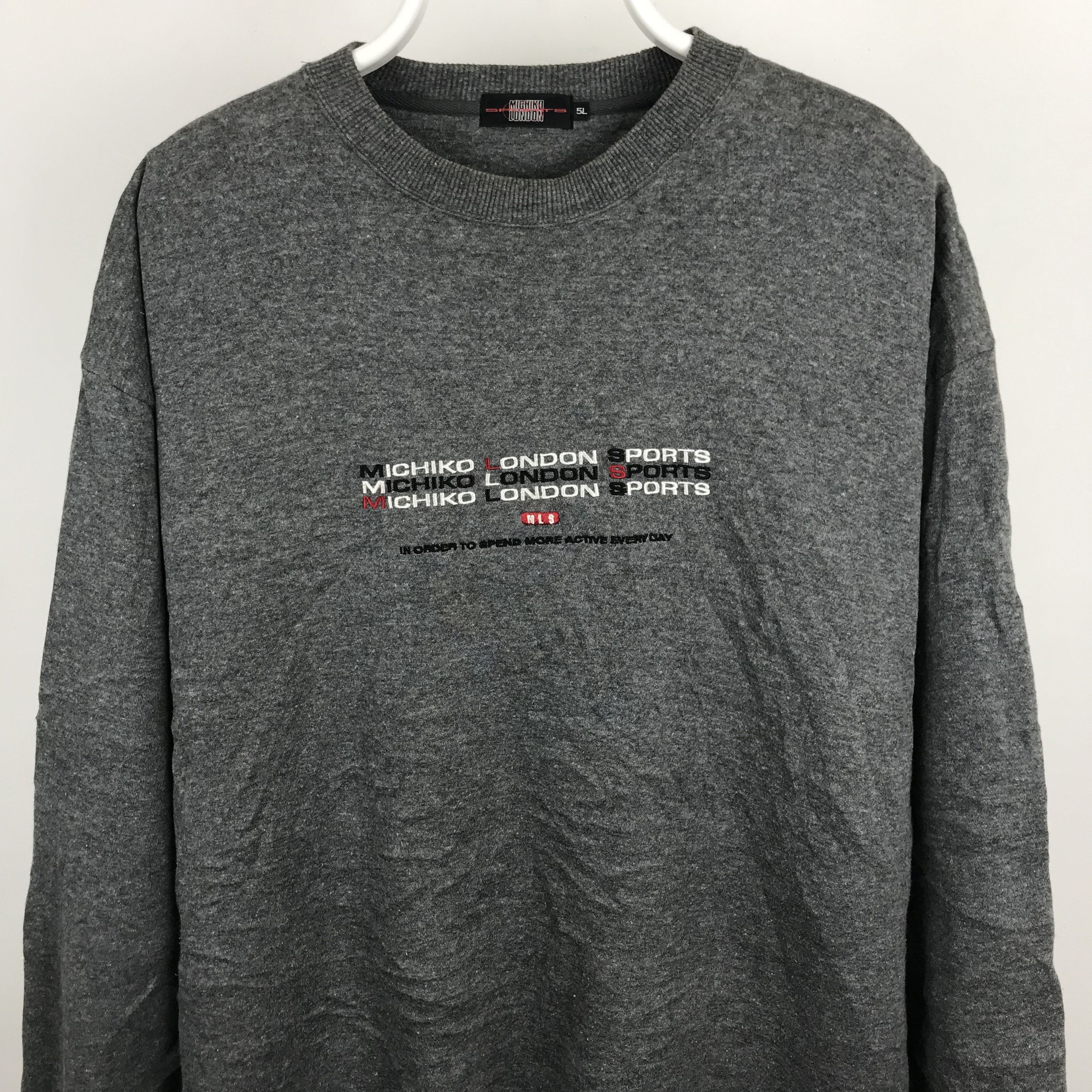 Japanese Brand × Michiko Koshino London Z204 MICHIKO KOSHINO LONDON SPORT SPELL OUT SWEATSHIRTS Size US XXL / EU 58 / 5 - 2 Thumbnail