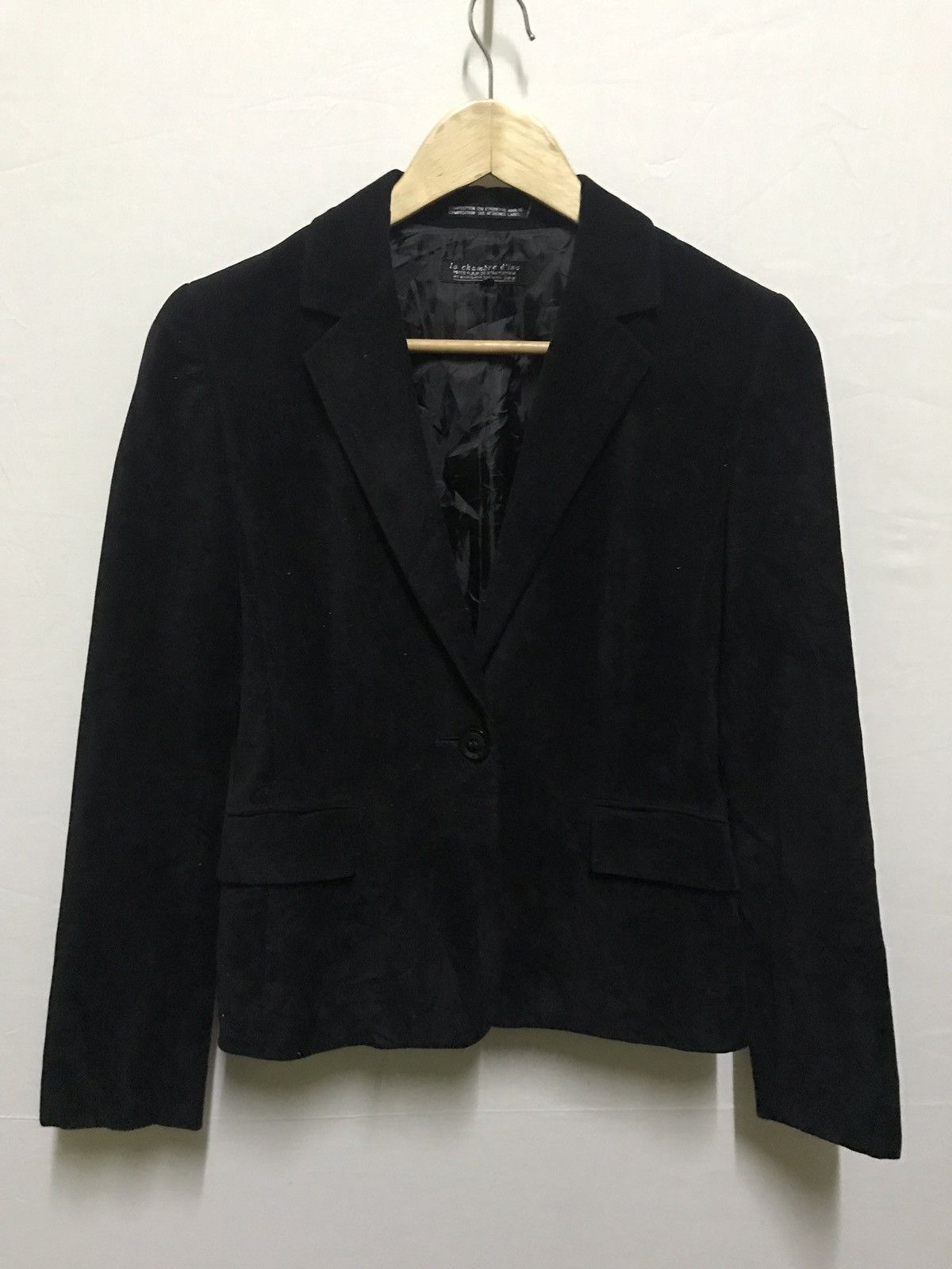 Designer La Chambre D'ine Black Pure New Wool Jacket yohji Size S / US 4 / IT 40 - 1 Thumbnail