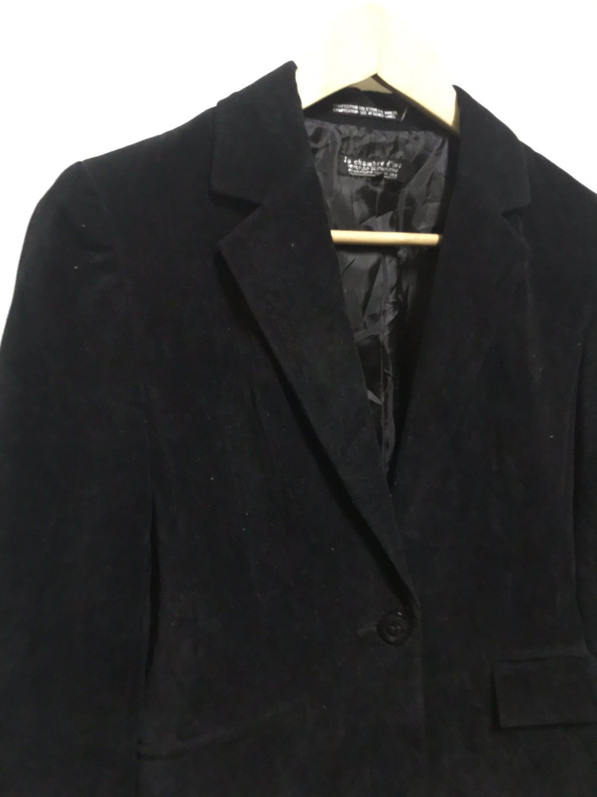 Designer La Chambre D'ine Black Pure New Wool Jacket yohji Size S / US 4 / IT 40 - 2 Thumbnail