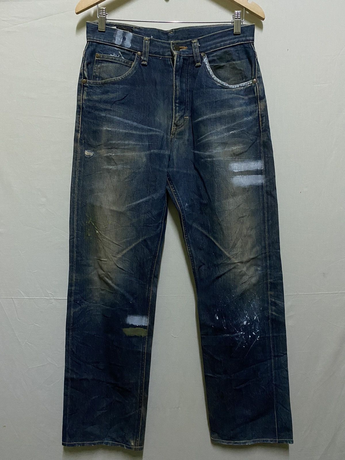 Lee Lee Selvedge Custom Paint Splash Jeans Size US 30 / EU 46 - 1 Thumbnail