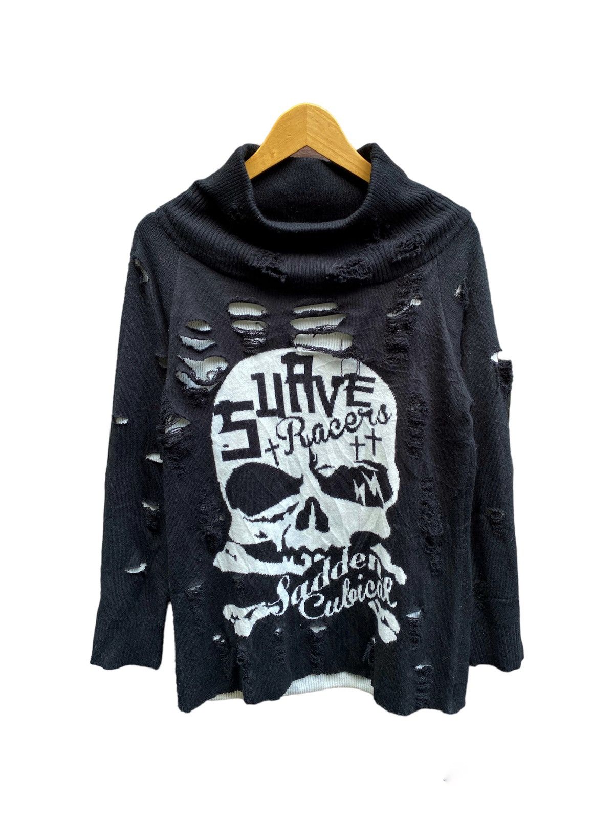 Japanese Brand Dig Deep Seditionaries Skull punk grunge knit