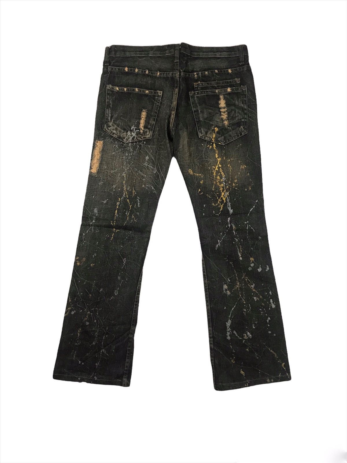Japanese Brand K.U.I japan distressed denim punk ripped style Size US 29 - 2 Thumbnail