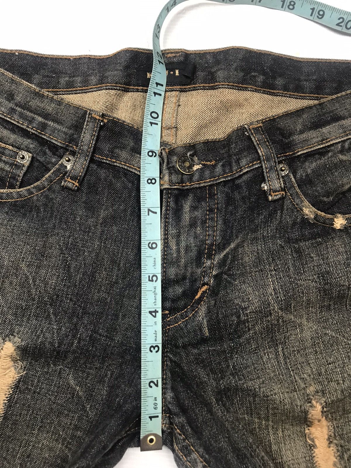 Japanese Brand K.U.I japan distressed denim punk ripped style Size US 29 - 15 Thumbnail