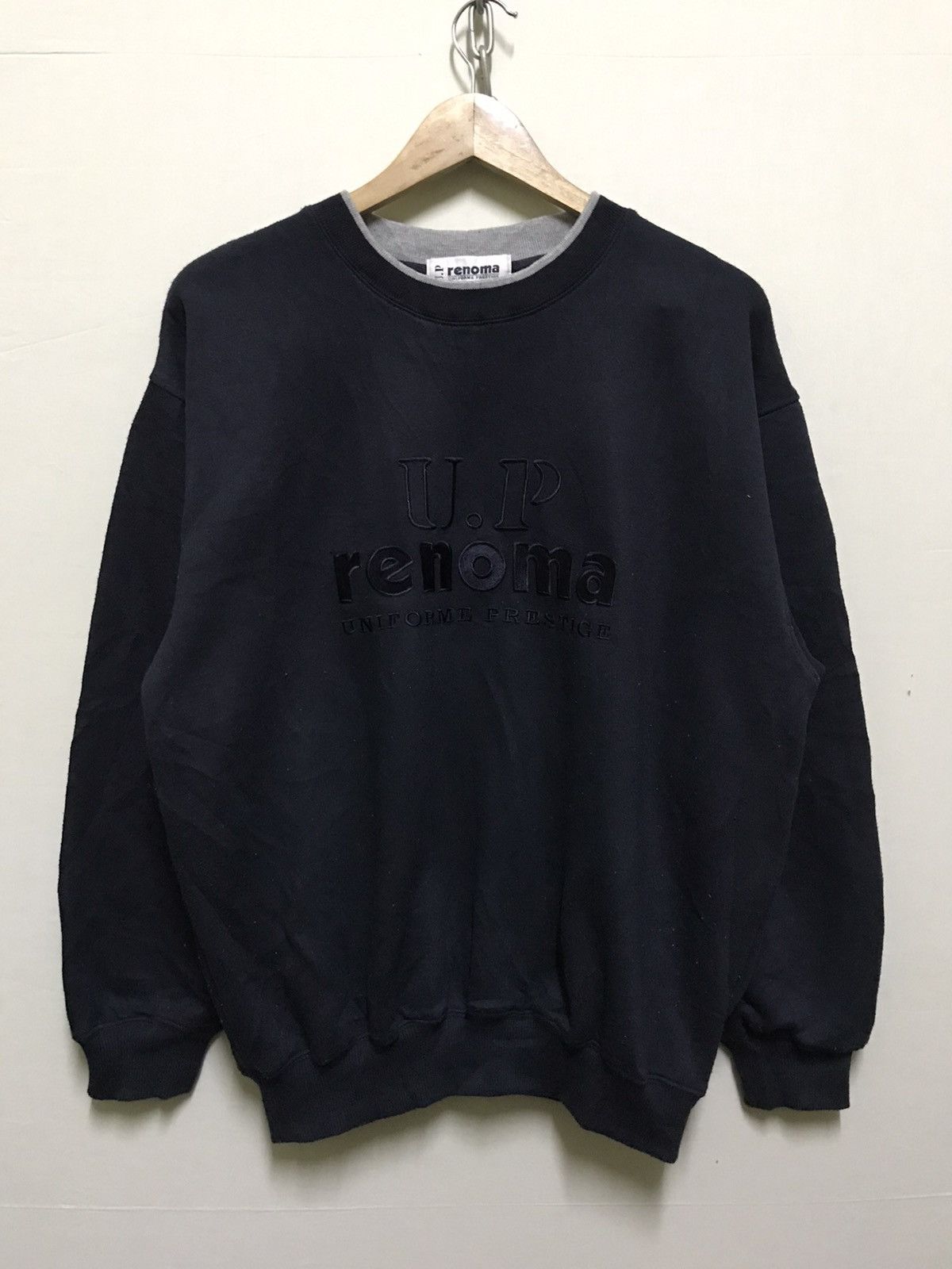 Japanese Brand Vintage Up Renoma Big Logo Spellout Sweatshirt Size US M / EU 48-50 / 2 - 1 Thumbnail