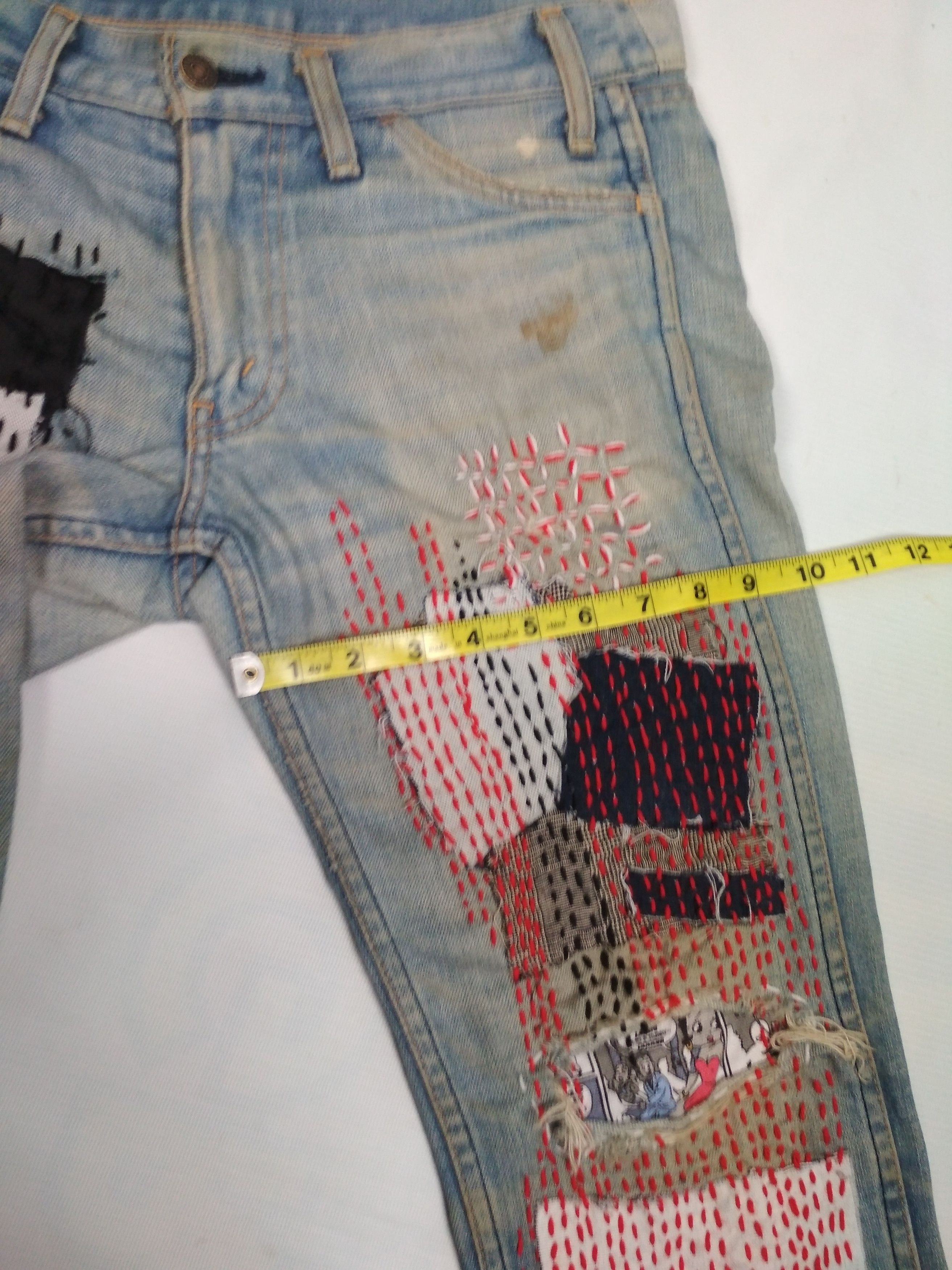 Levi's sashiko boro on vtg LEVI'S orange tabJ22 Kapital inspired Size US 30 / EU 46 - 23 Thumbnail