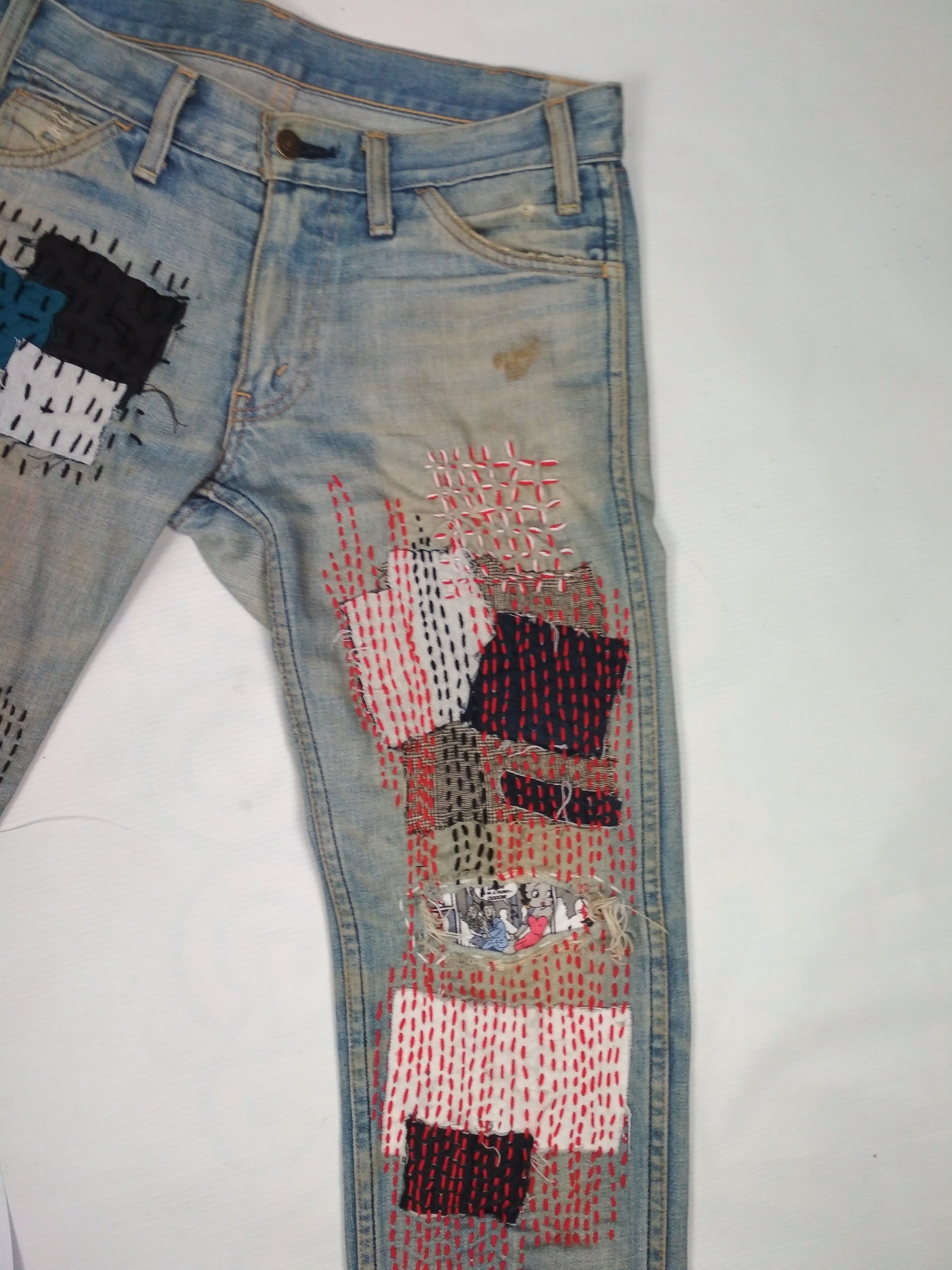 Levi's sashiko boro on vtg LEVI'S orange tabJ22 Kapital inspired Size US 30 / EU 46 - 7 Thumbnail