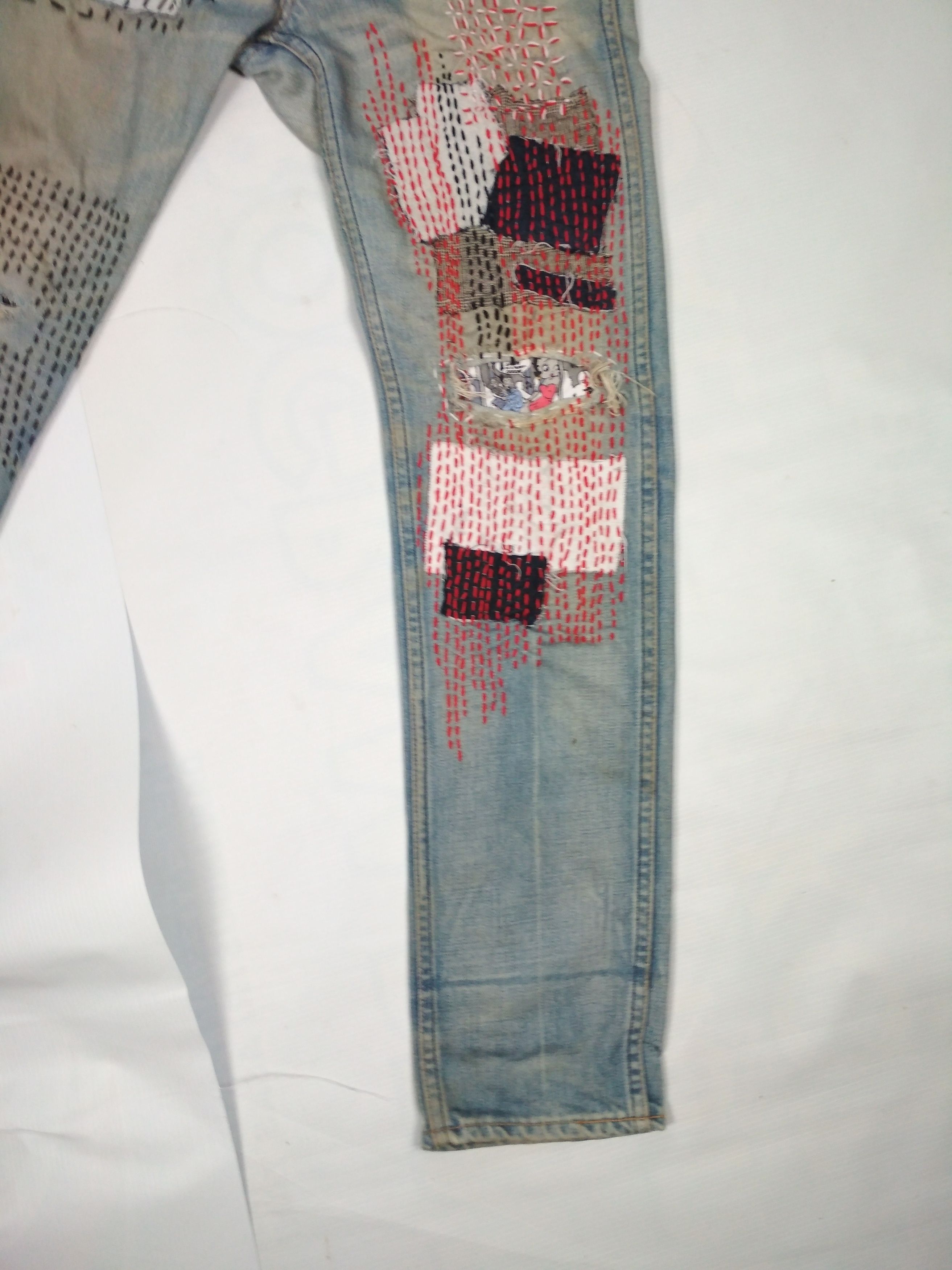 Levi's sashiko boro on vtg LEVI'S orange tabJ22 Kapital inspired Size US 30 / EU 46 - 8 Thumbnail