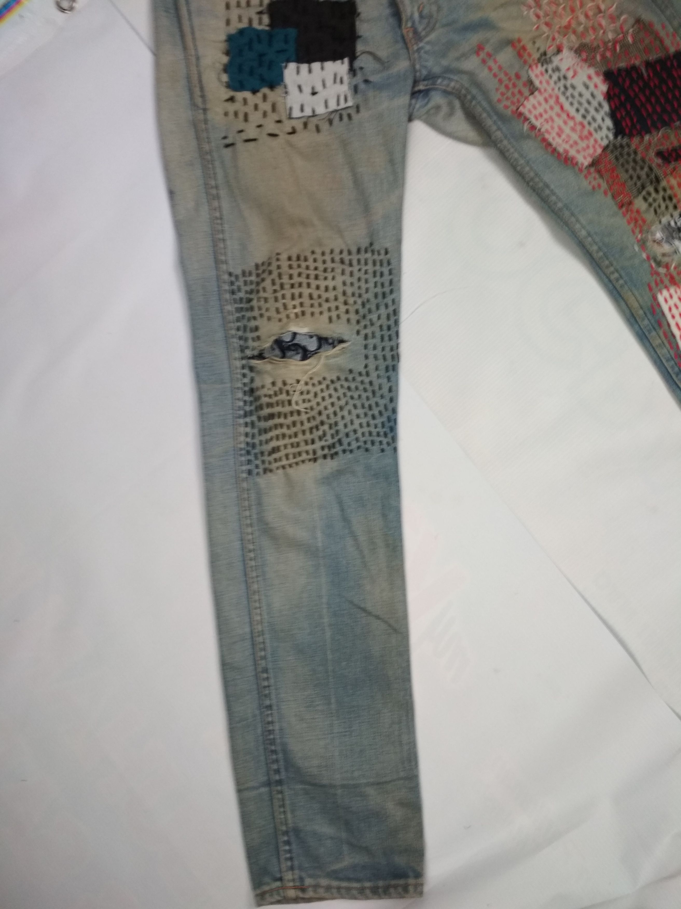 Levi's sashiko boro on vtg LEVI'S orange tabJ22 Kapital inspired Size US 30 / EU 46 - 6 Thumbnail