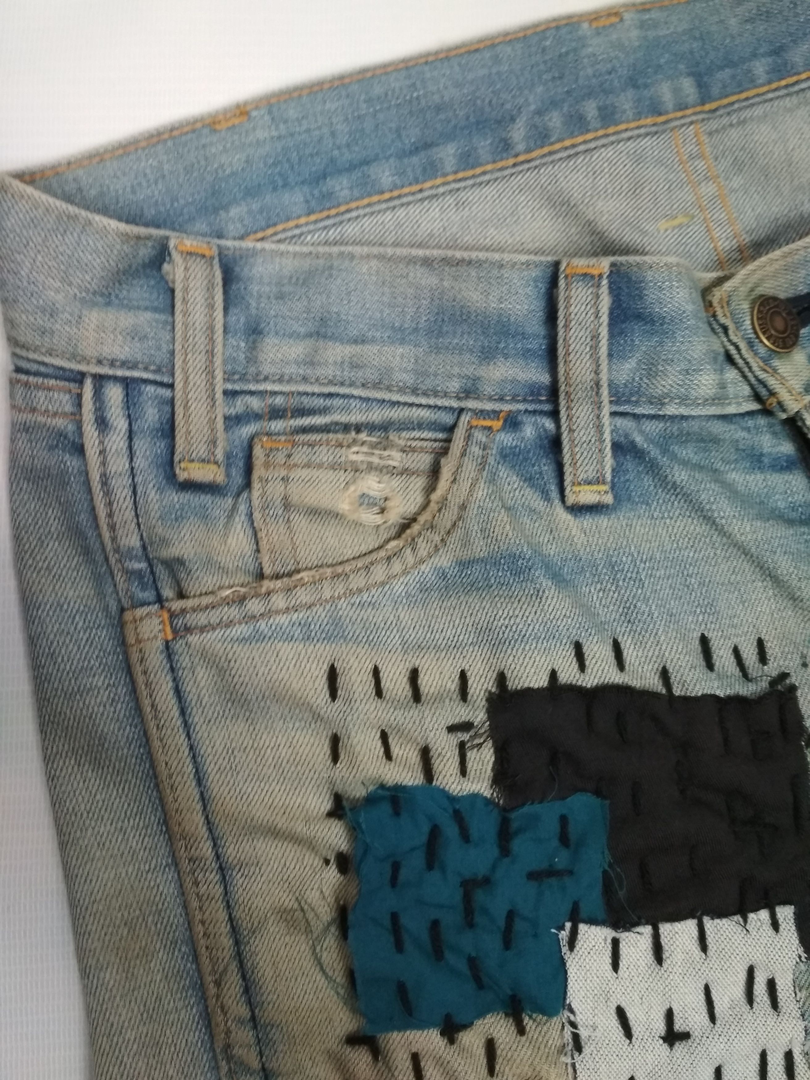 Levi's sashiko boro on vtg LEVI'S orange tabJ22 Kapital inspired Size US 30 / EU 46 - 9 Thumbnail