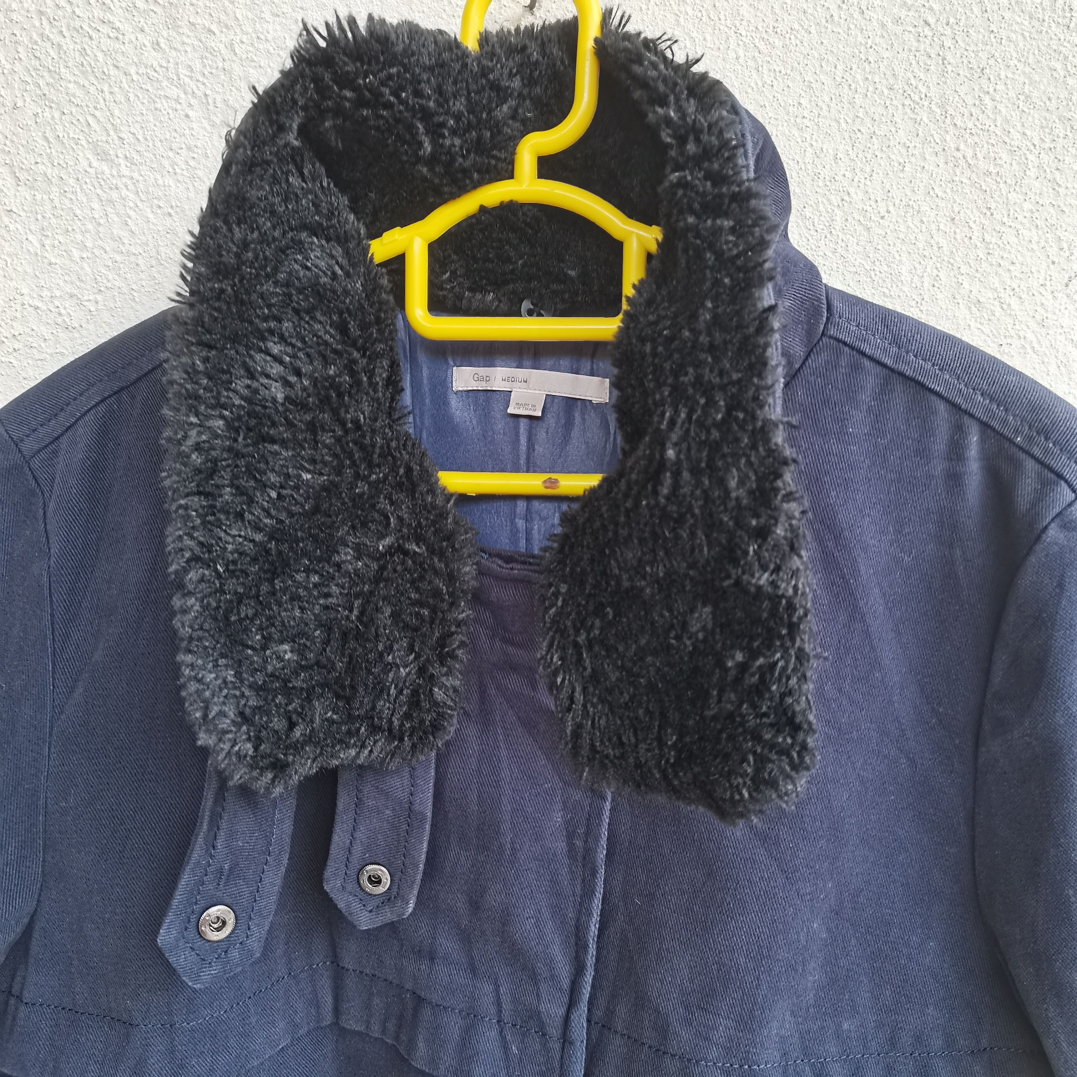 Gap × Vintage Vintage GAP Sherpa Collar Light Jacket Size M / US 6-8 / IT 42-44 - 2 Thumbnail