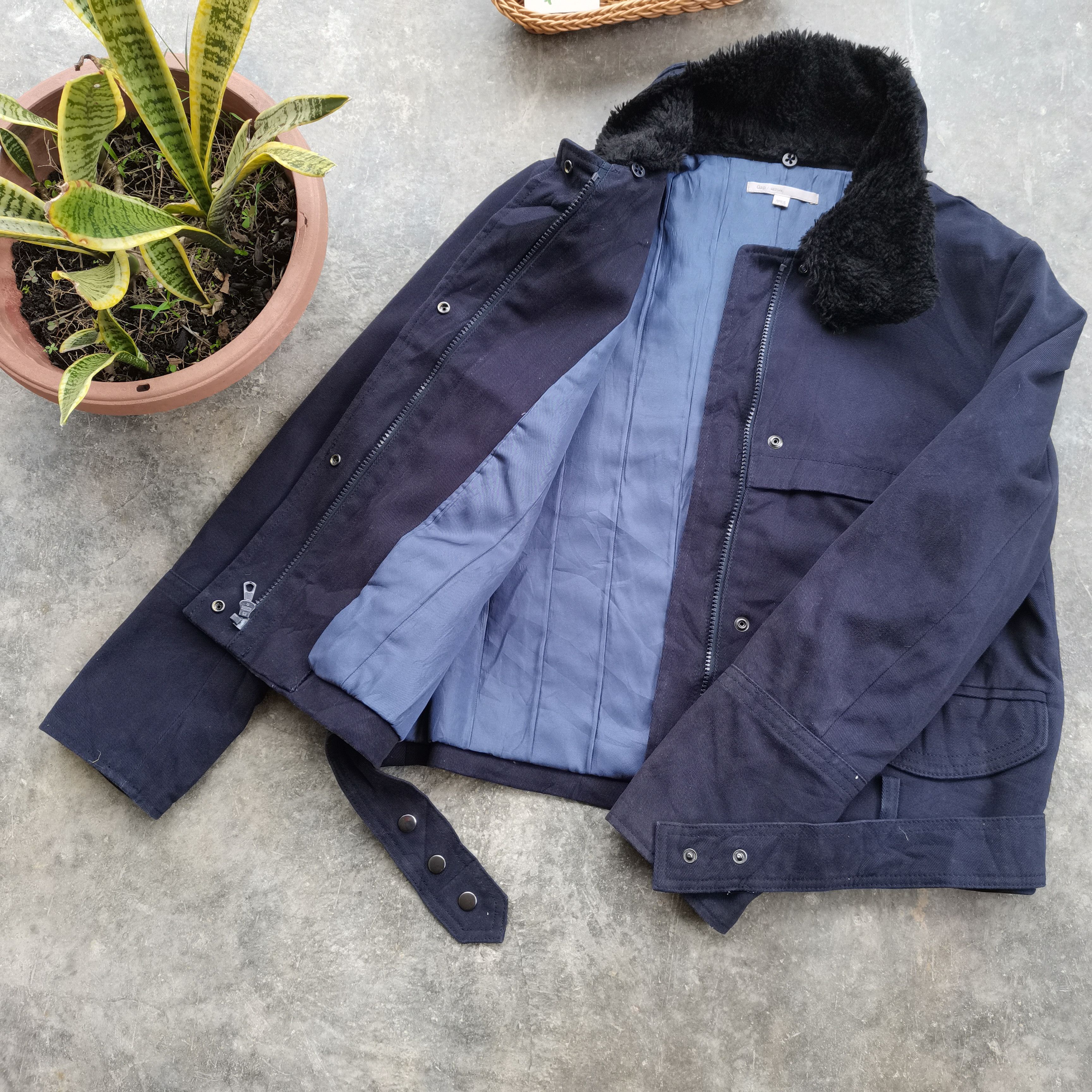 Gap × Vintage Vintage GAP Sherpa Collar Light Jacket Size M / US 6-8 / IT 42-44 - 3 Thumbnail