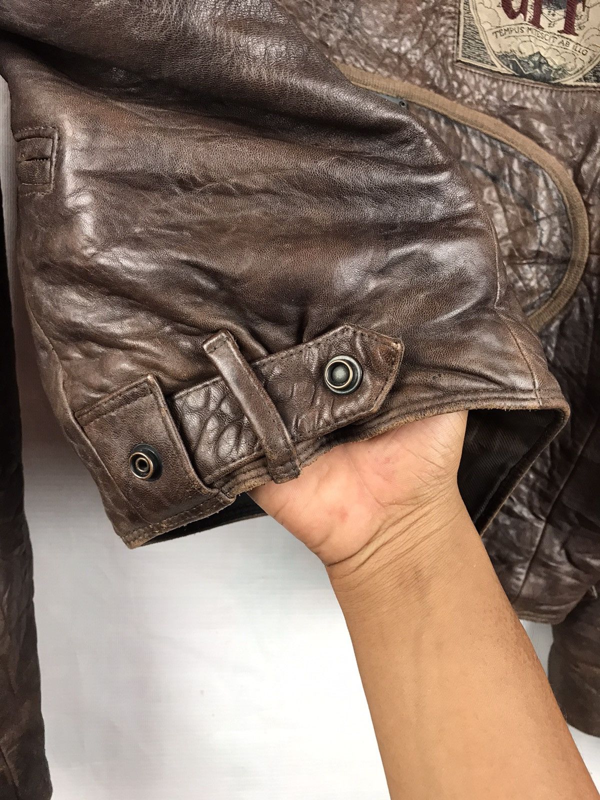 Gianfranco Ferre × Vintage Metal patch GFF Gianfranco Ferre vintage leather jacket Size US M / EU 48-50 / 2 - 2 Thumbnail