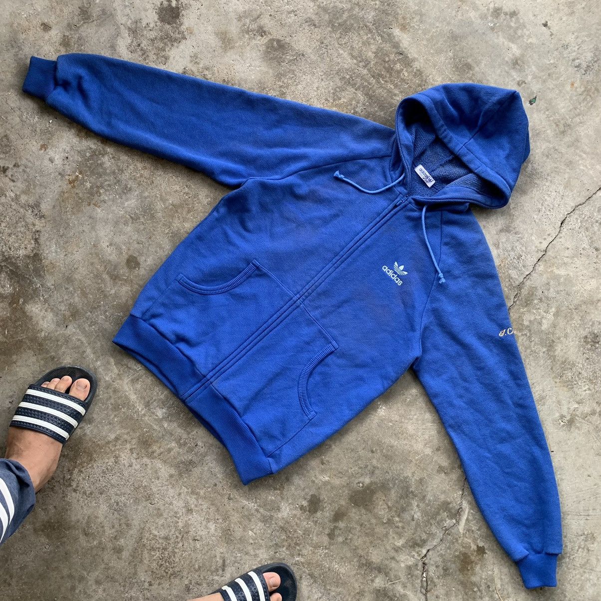 Adidas Adidas 80s vintage hoodie zipper Size US L / EU 52-54 / 3 - 6 Thumbnail