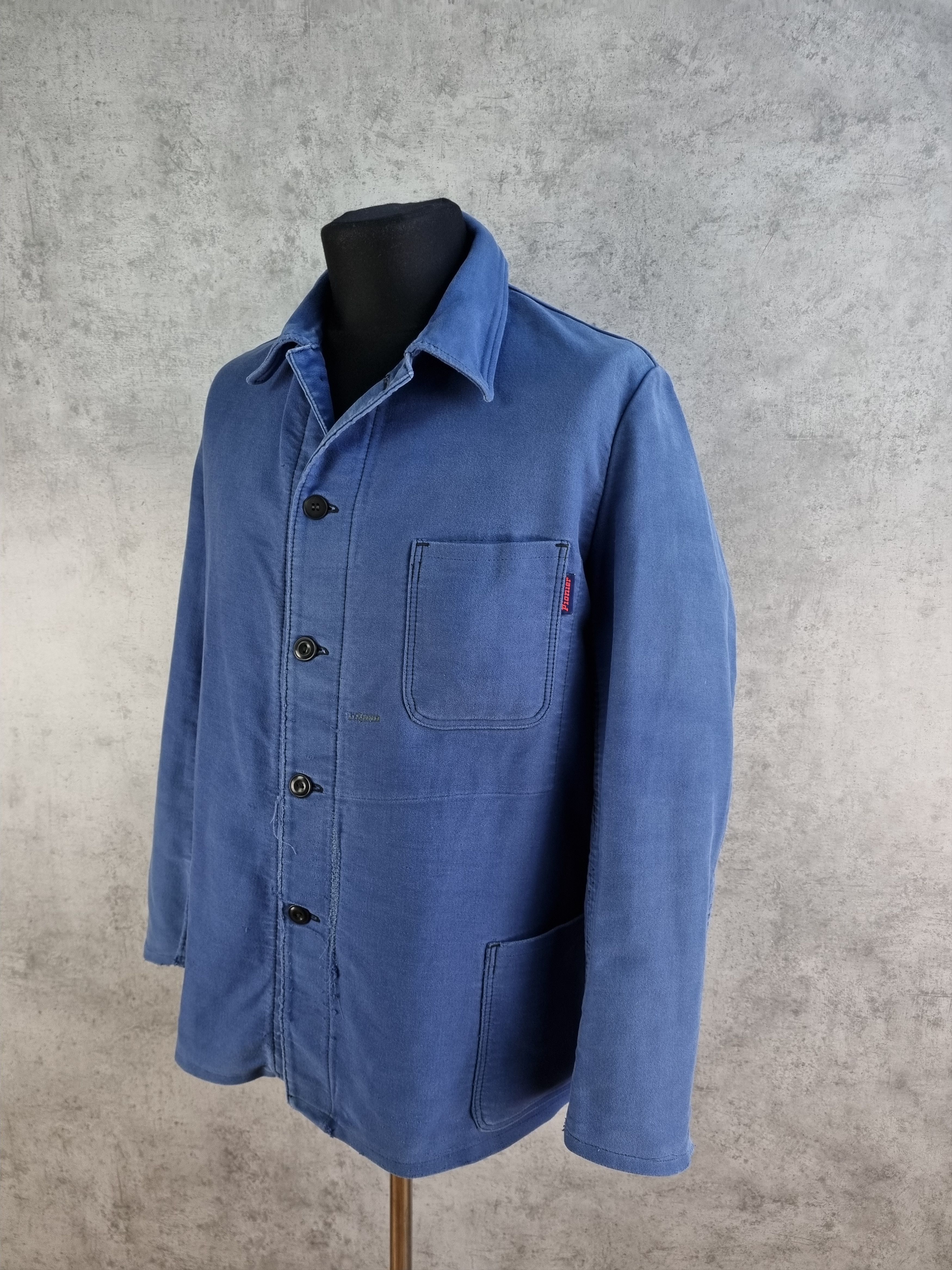 Le Laboureur 60s Aesthetic Sanfor Chore Worker Vintage distressed Jacket Size US L / EU 52-54 / 3 - 3 Thumbnail