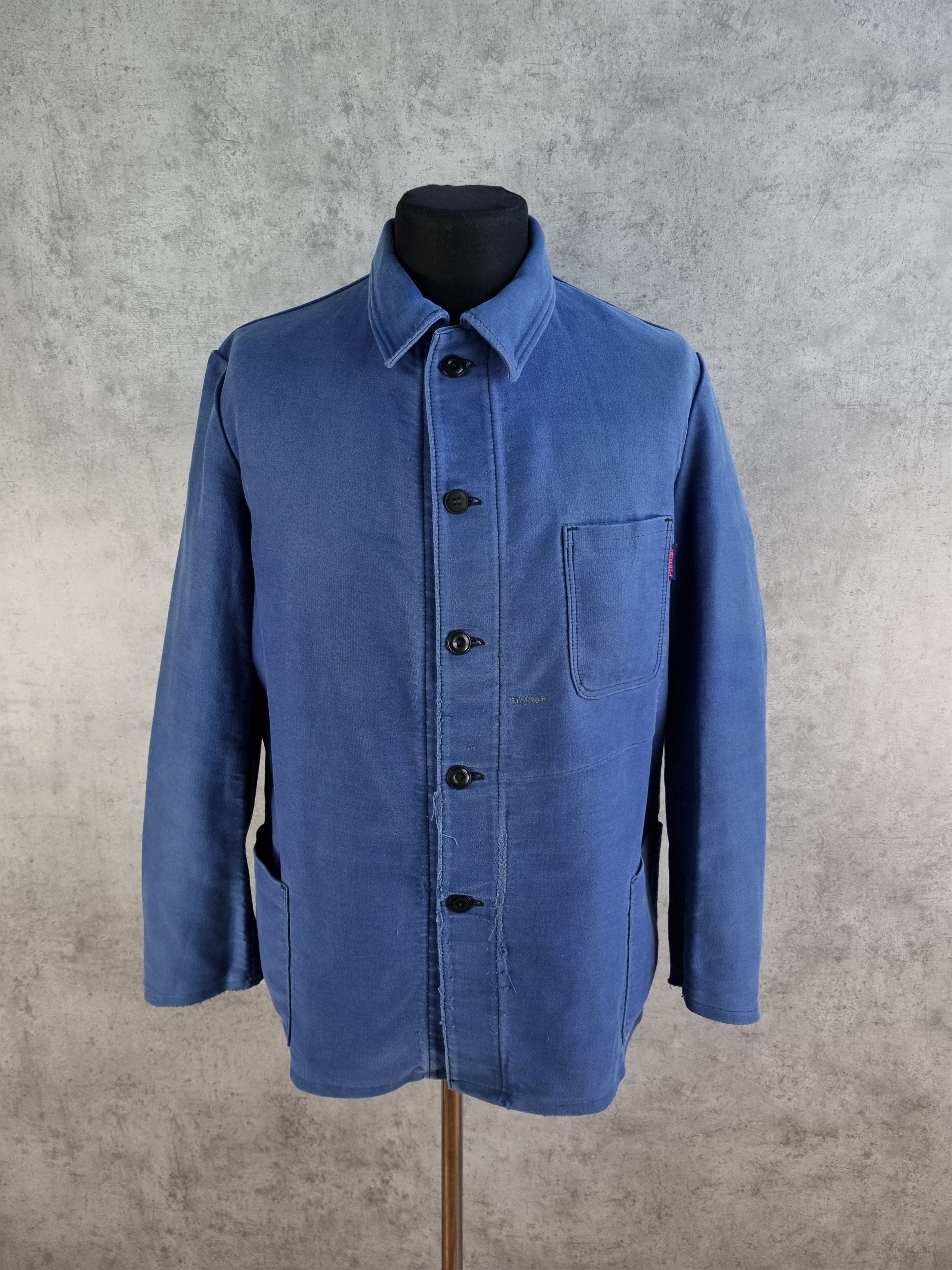 Le Laboureur 60s Aesthetic Sanfor Chore Worker Vintage distressed Jacket Size US L / EU 52-54 / 3 - 15 Thumbnail