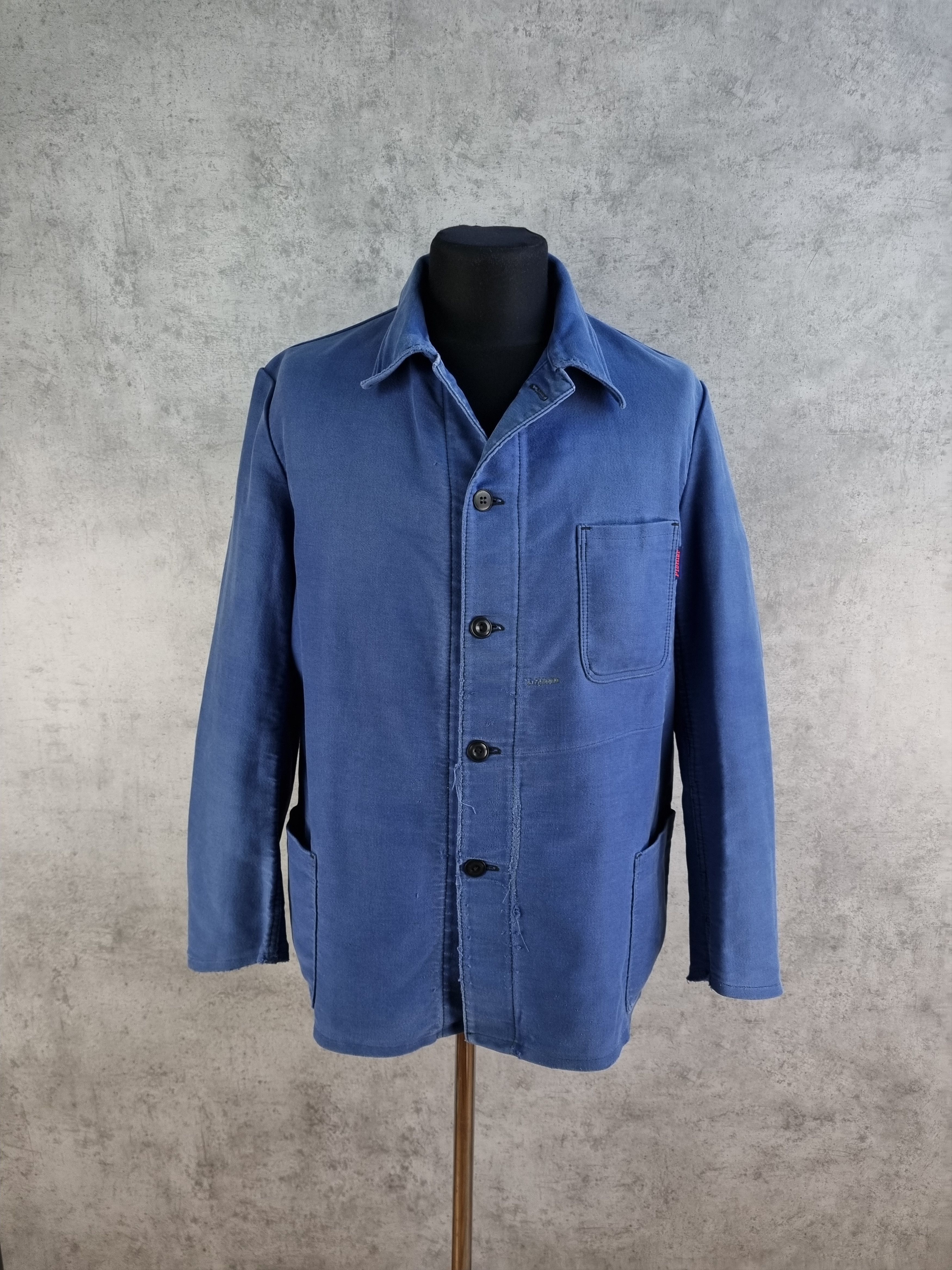 Le Laboureur 60s Aesthetic Sanfor Chore Worker Vintage distressed Jacket Size US L / EU 52-54 / 3 - 2 Thumbnail