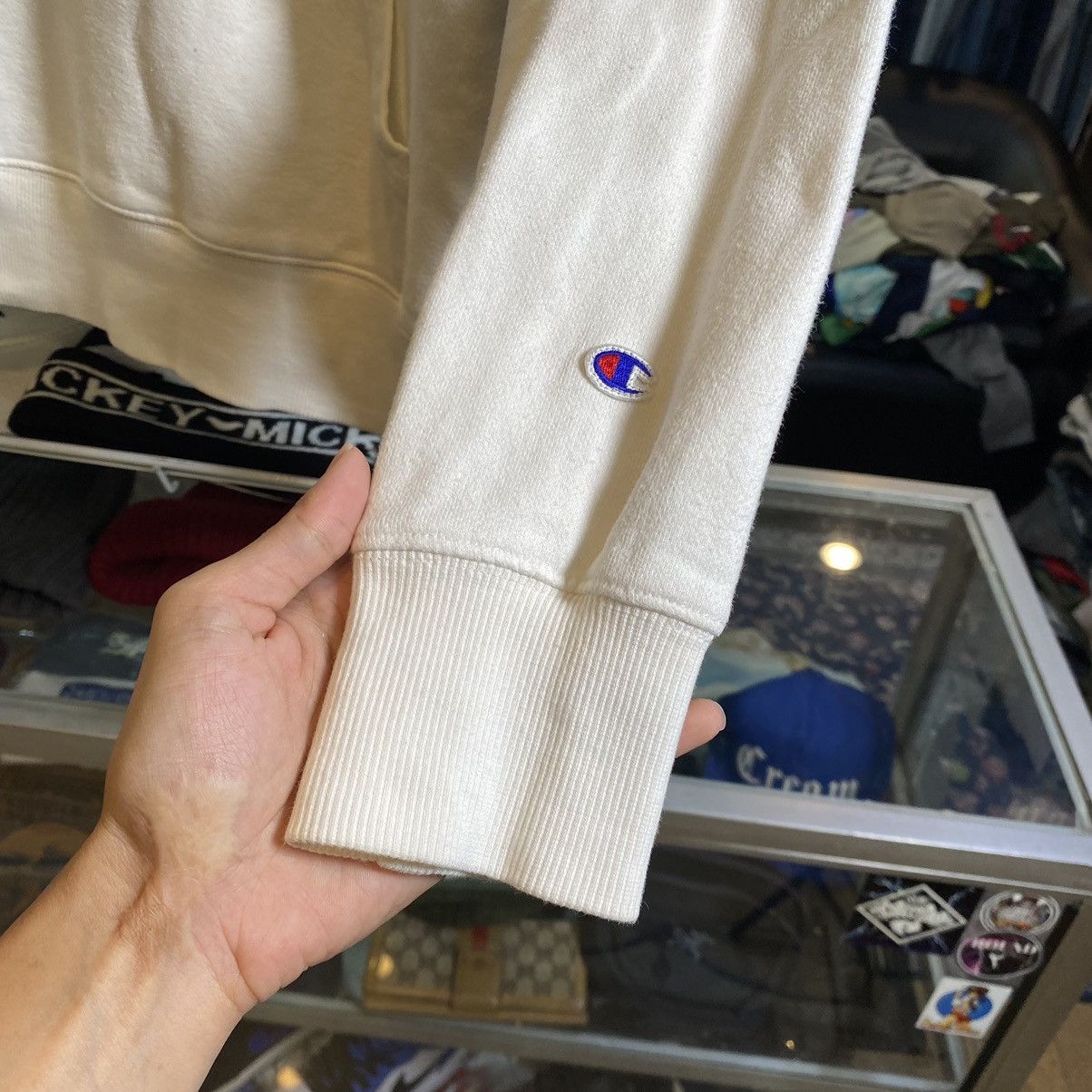 Champion × Ne-Net Ne-net x champion washed white logo hoodie Size US M / EU 48-50 / 2 - 5 Thumbnail