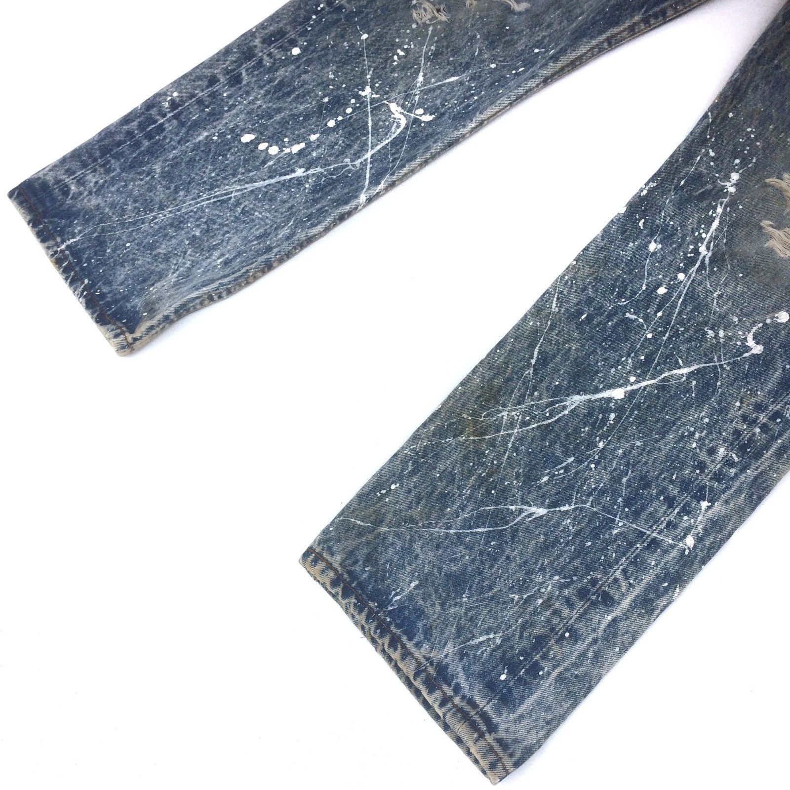 Levi's Made & Crafted Rebuild Levi's 501 Distressed Painter Denim Jeans USA Made Size US 34 / EU 50 - 4 Thumbnail