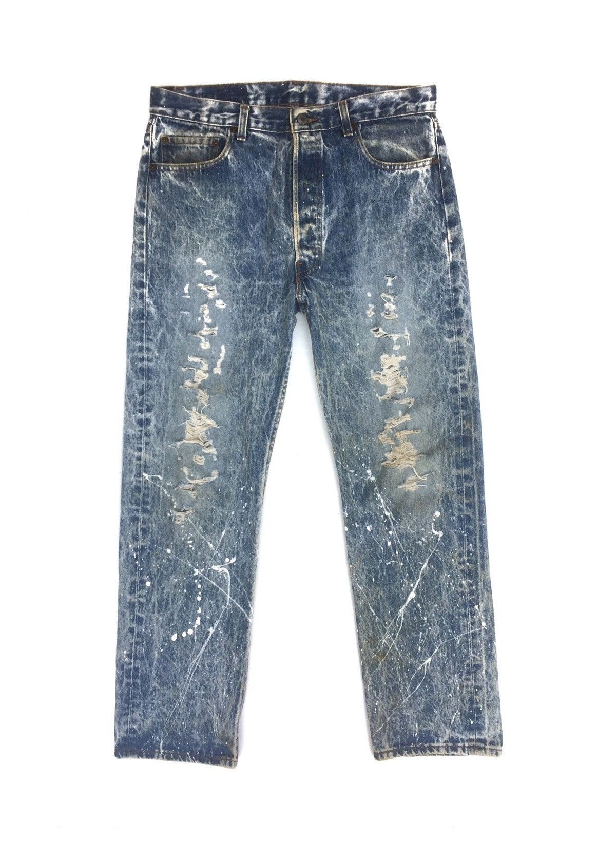 Levi's Made & Crafted Rebuild Levi's 501 Distressed Painter Denim Jeans USA Made Size US 34 / EU 50 - 1 Thumbnail