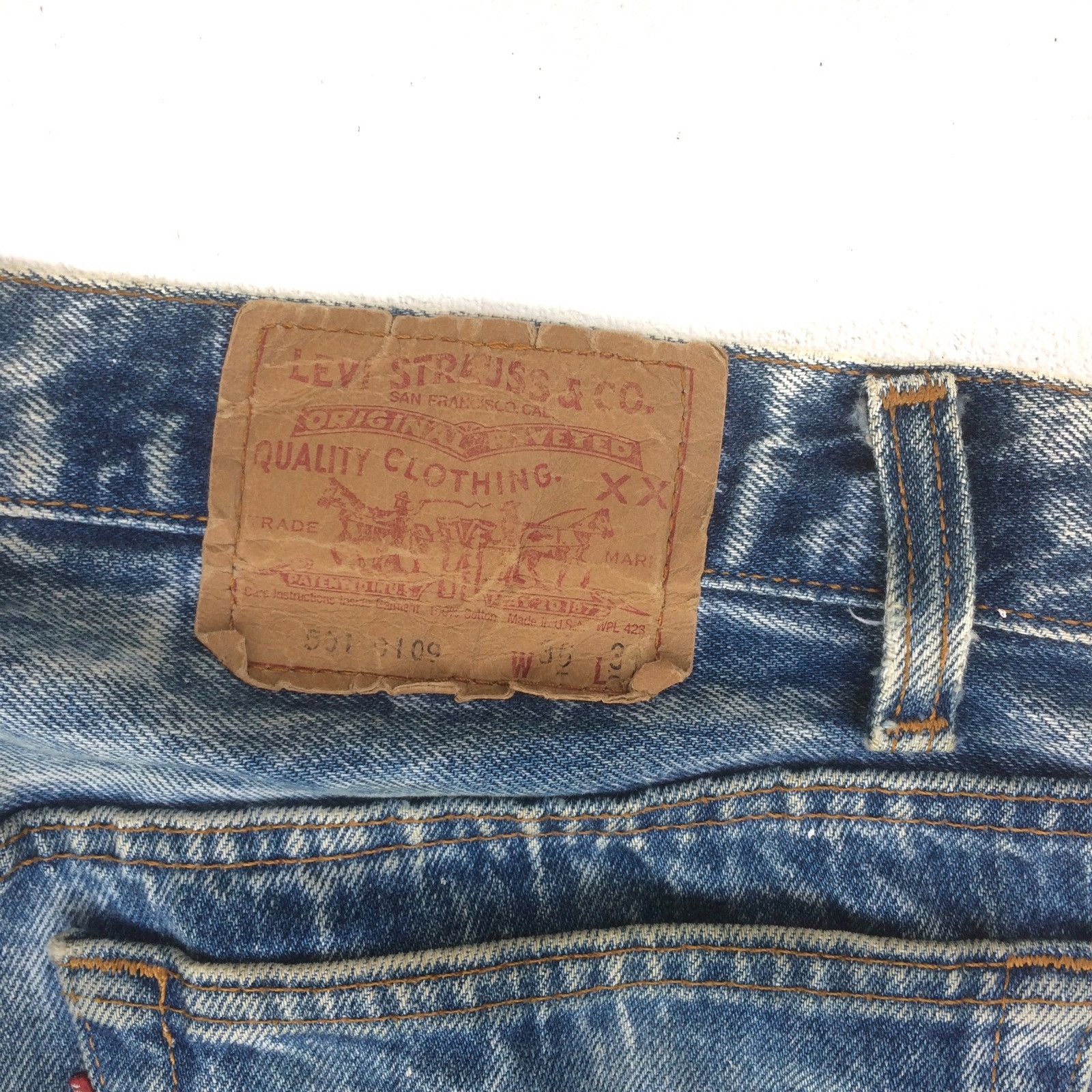 Levi's Made & Crafted Rebuild Levi's 501 Distressed Painter Denim Jeans USA Made Size US 34 / EU 50 - 7 Thumbnail