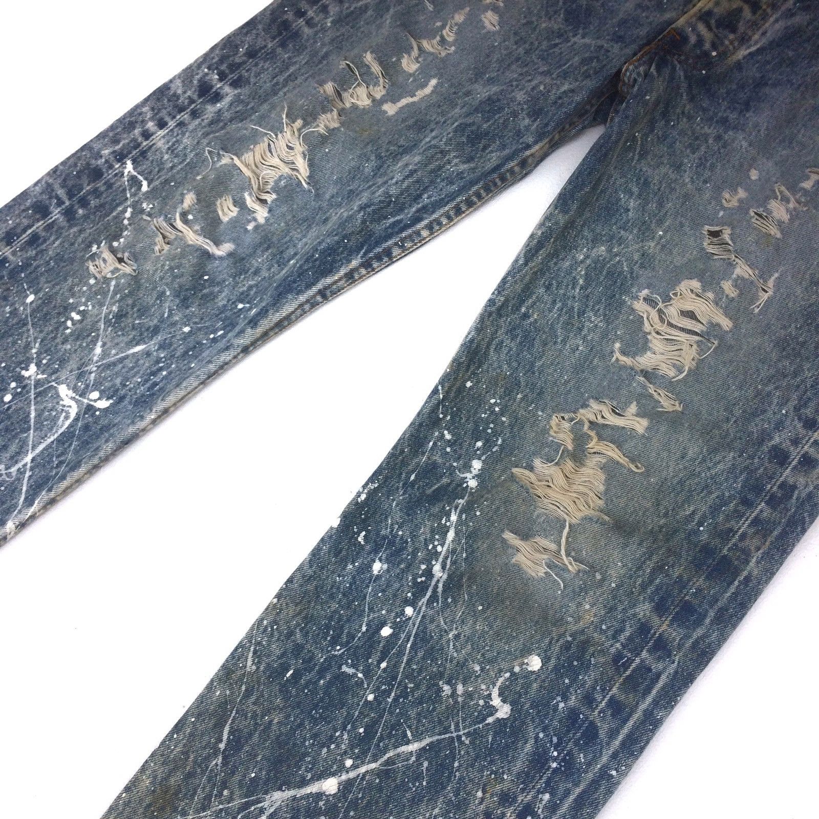 Levi's Made & Crafted Rebuild Levi's 501 Distressed Painter Denim Jeans USA Made Size US 34 / EU 50 - 3 Thumbnail