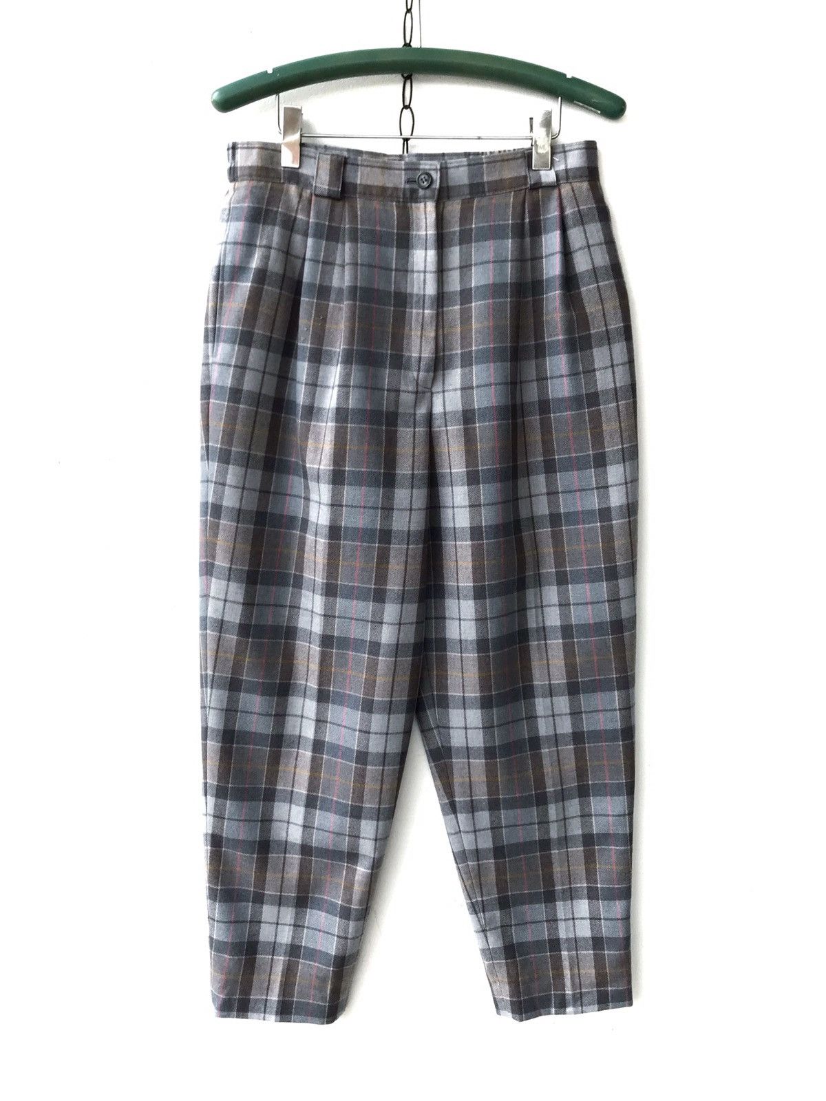 Designer × Japanese Brand 90s Classic Checked Balloon Tapered Pant Yohji Yamamoto Era Size US 31 - 1 Thumbnail