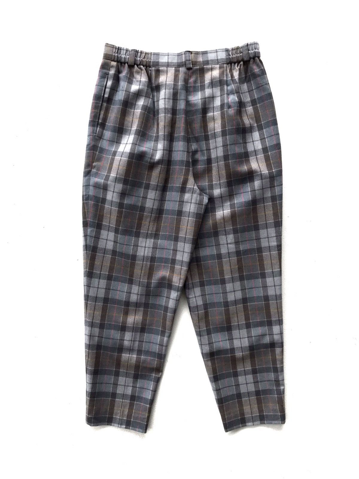 Designer × Japanese Brand 90s Classic Checked Balloon Tapered Pant Yohji Yamamoto Era Size US 31 - 7 Thumbnail