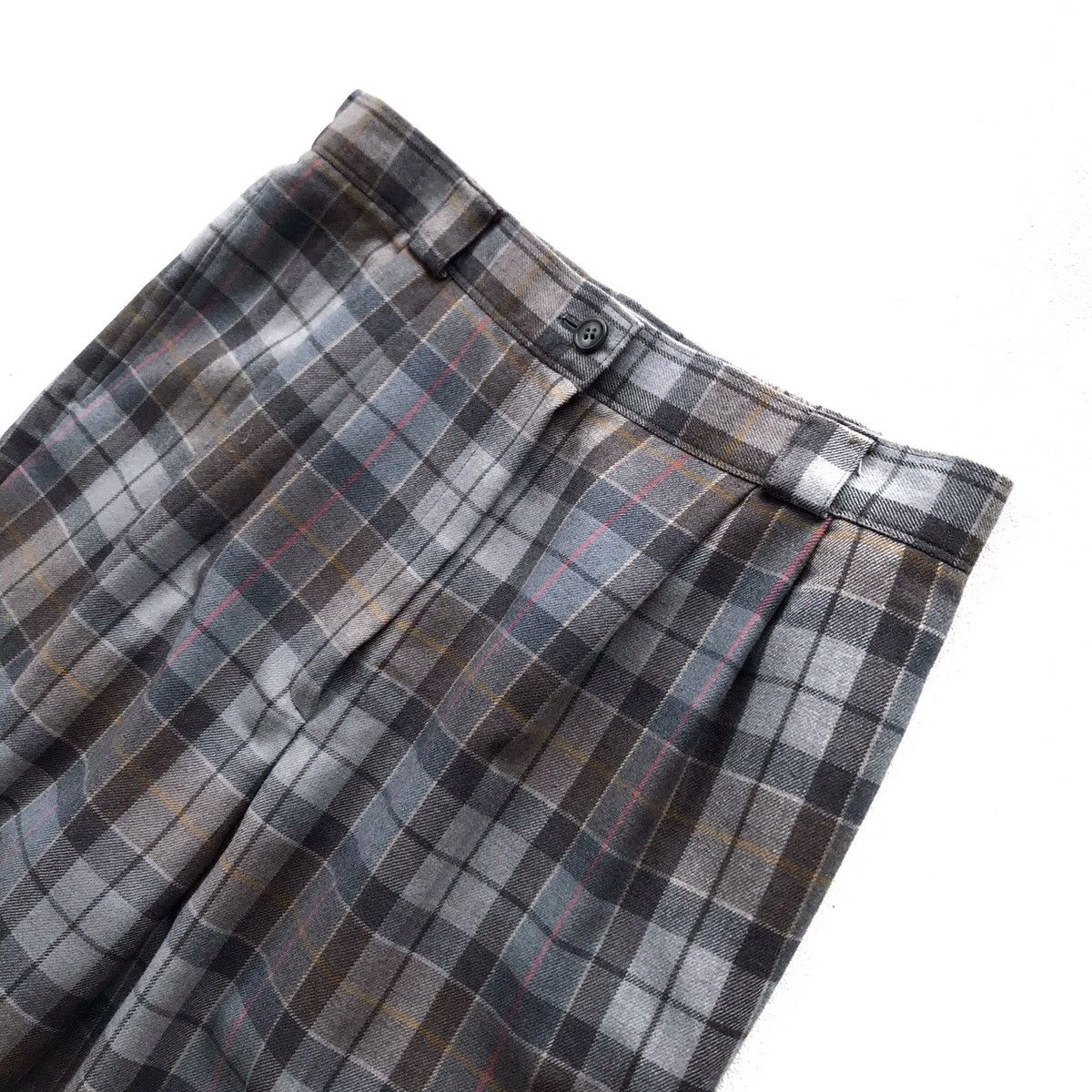 Designer × Japanese Brand 90s Classic Checked Balloon Tapered Pant Yohji Yamamoto Era Size US 31 - 3 Thumbnail