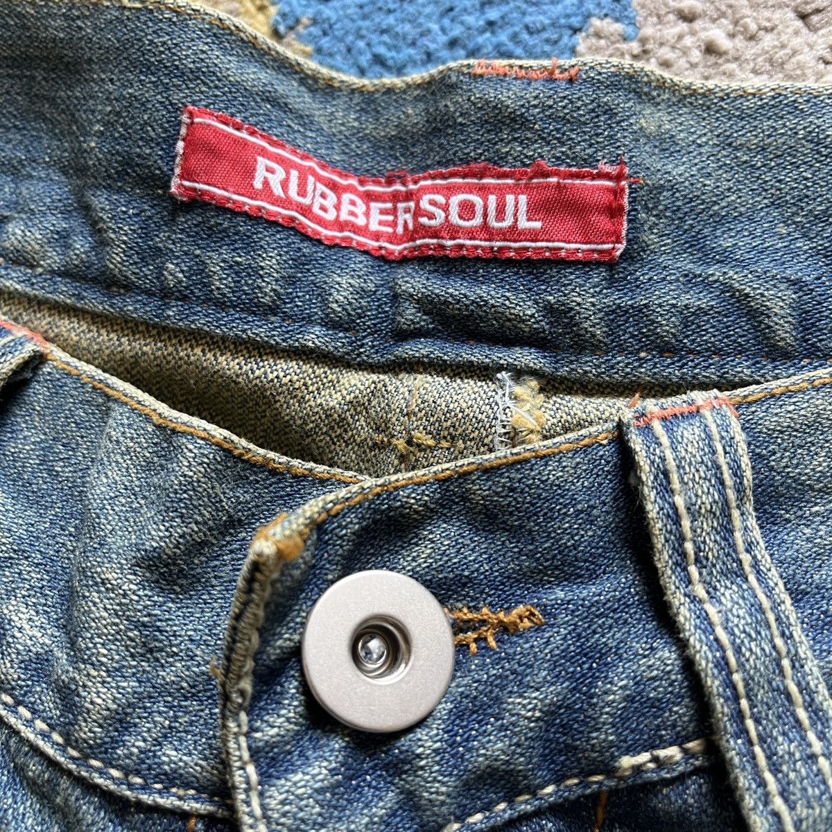 Japanese Brand × RBRSL × Vintage Flare OXS Rubber Soul Mud Wash Classic Boot Cut Denim Jeans Size US 33 - 6 Thumbnail