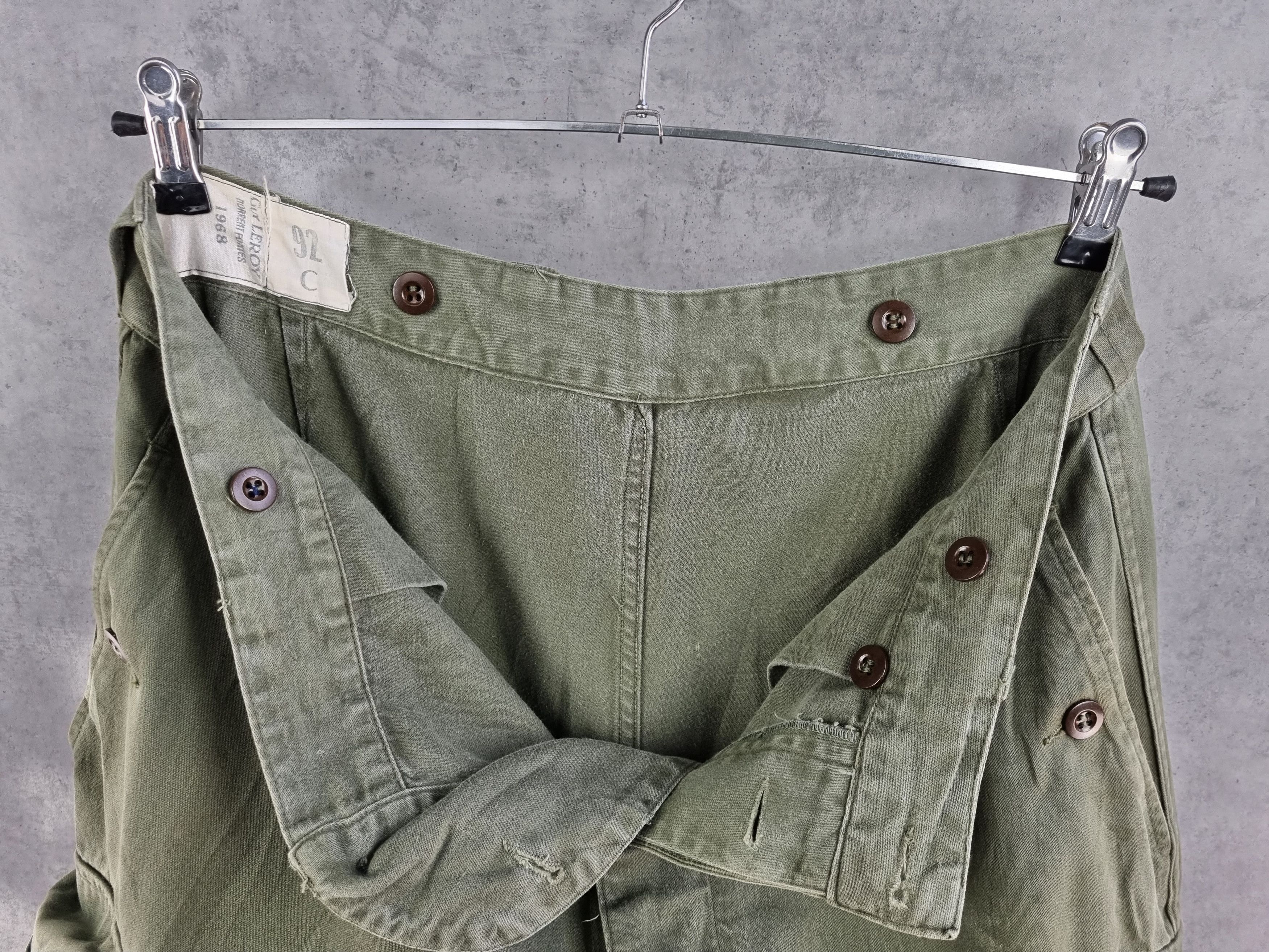 Japanese Brand 1968 Faded Double Knees Military Cargo Vintage Pants Size US 32 / EU 48 - 7 Thumbnail