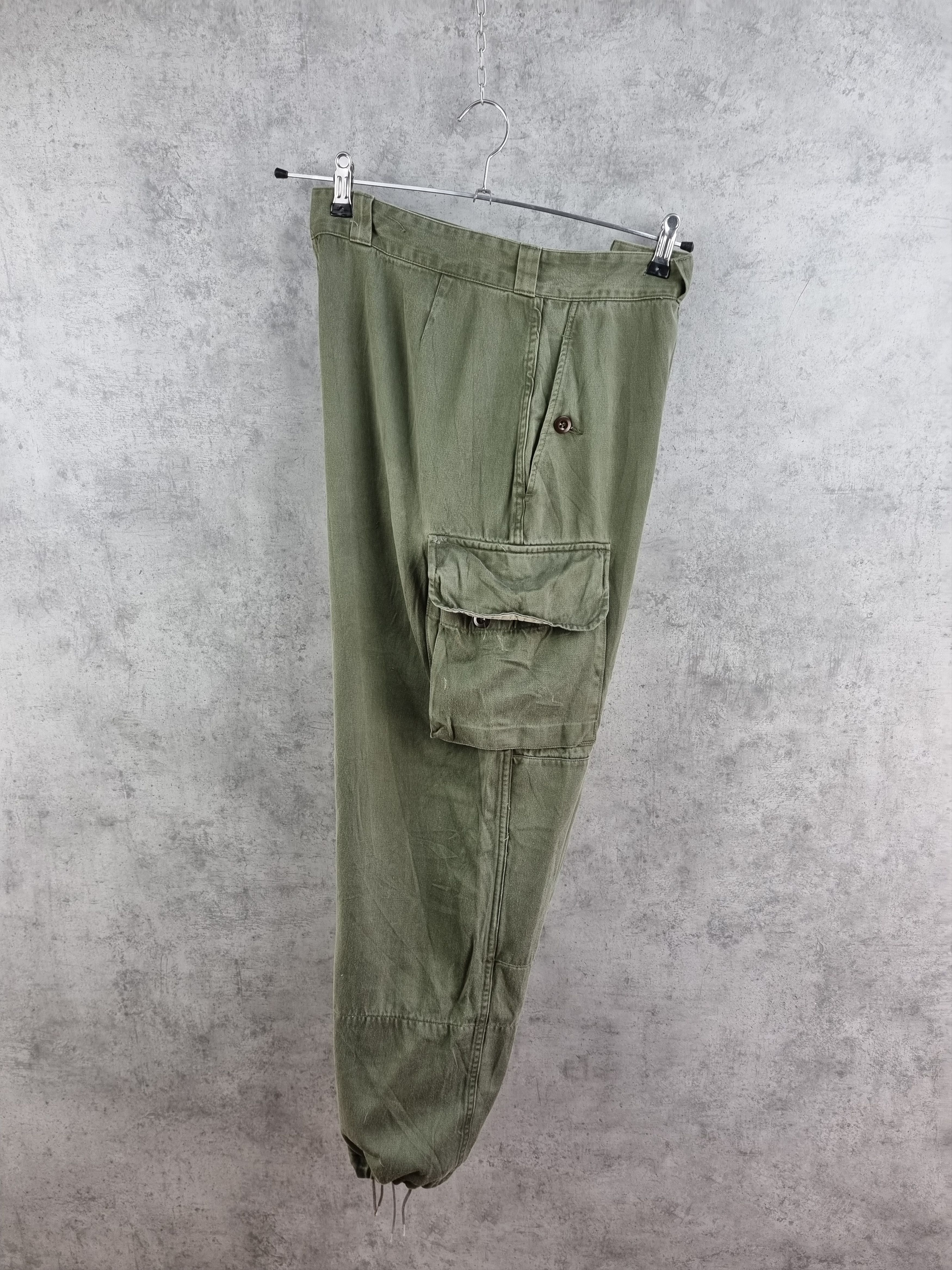 Japanese Brand 1968 Faded Double Knees Military Cargo Vintage Pants Size US 32 / EU 48 - 3 Thumbnail