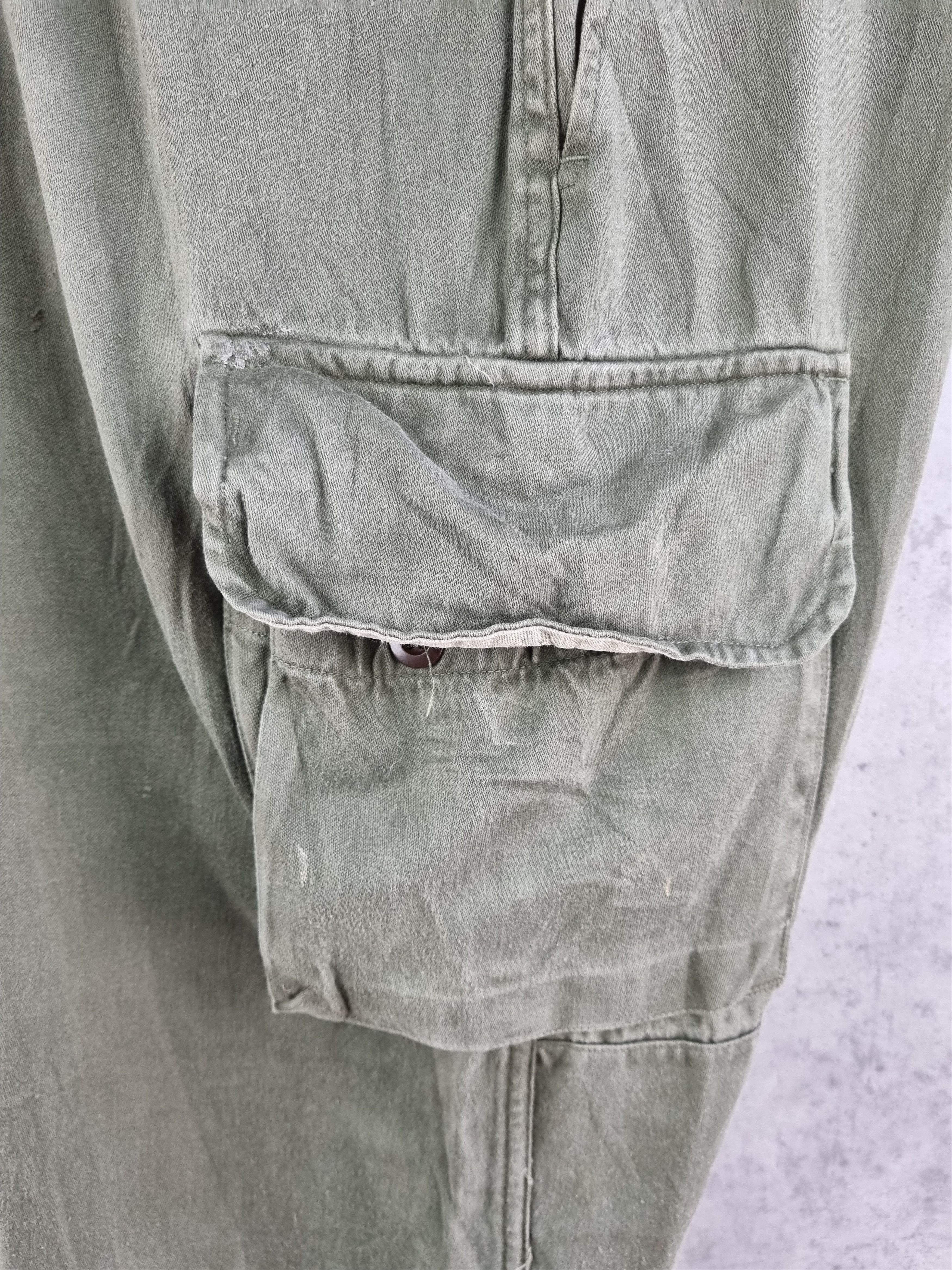 Japanese Brand 1968 Faded Double Knees Military Cargo Vintage Pants Size US 32 / EU 48 - 9 Thumbnail