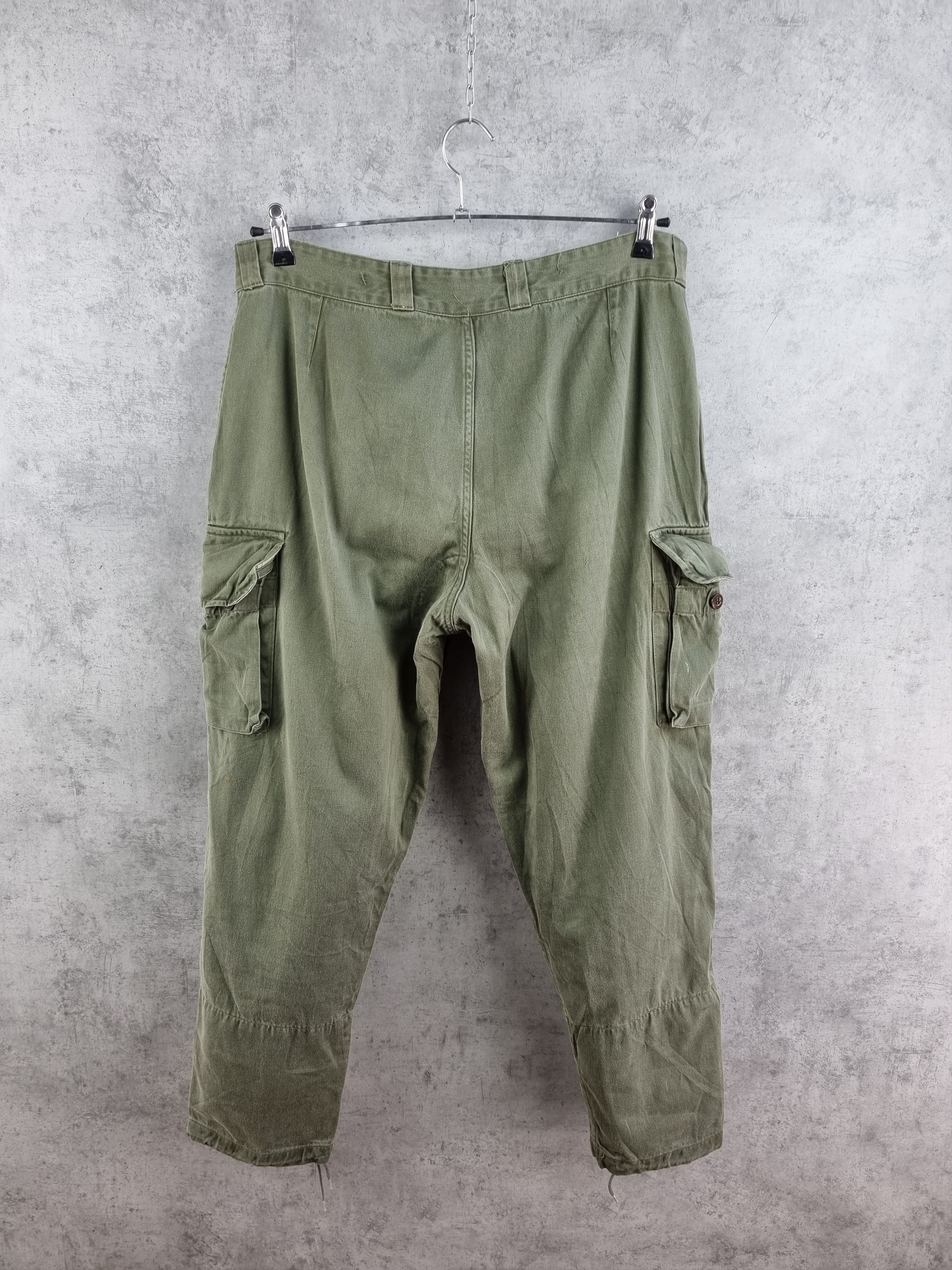 Japanese Brand 1968 Faded Double Knees Military Cargo Vintage Pants Size US 32 / EU 48 - 4 Thumbnail