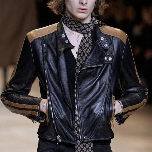 Celine Cafe Racer Biker Jacket in Large