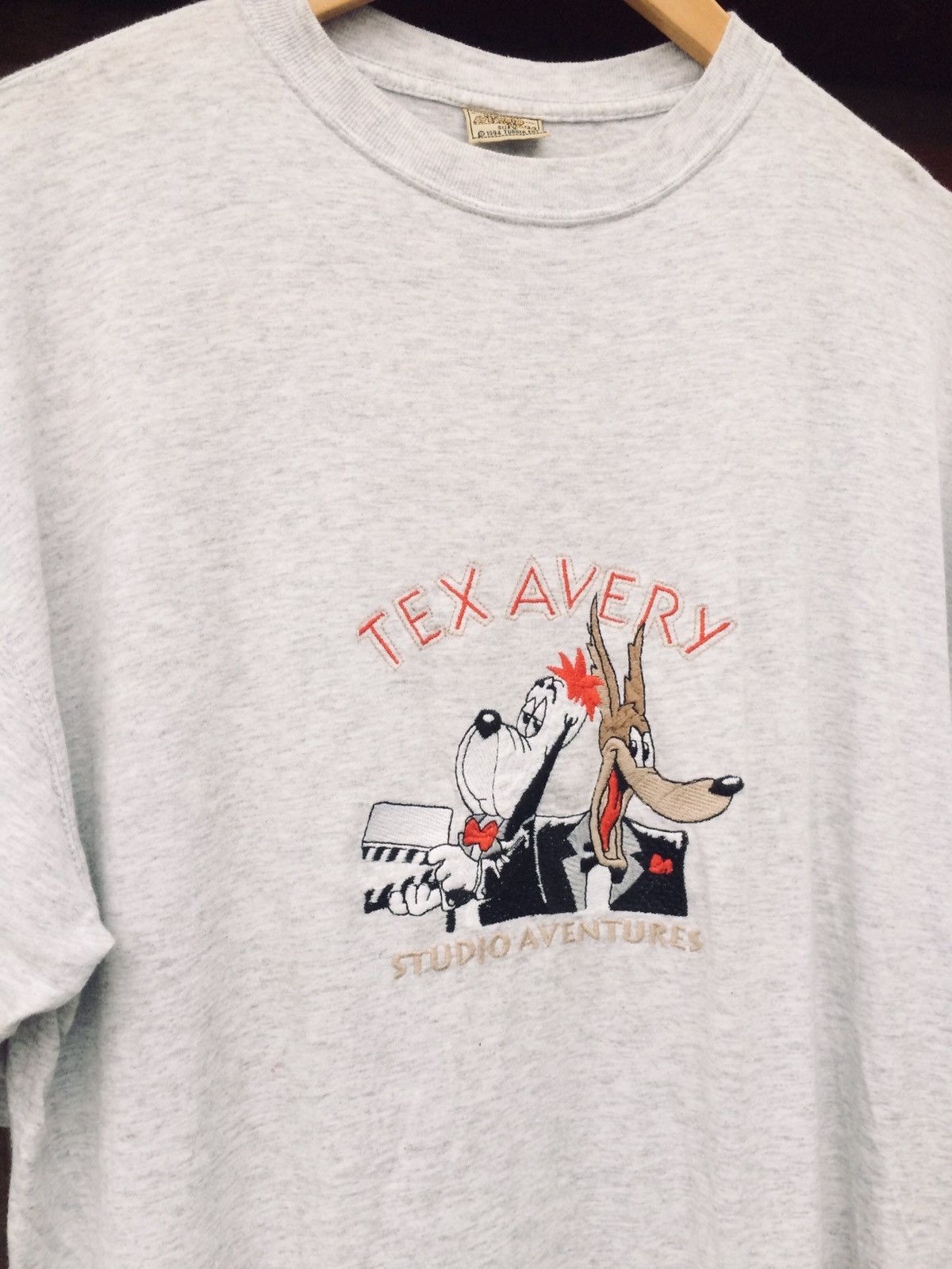 vintage tex avery studio adventures embroidery tees