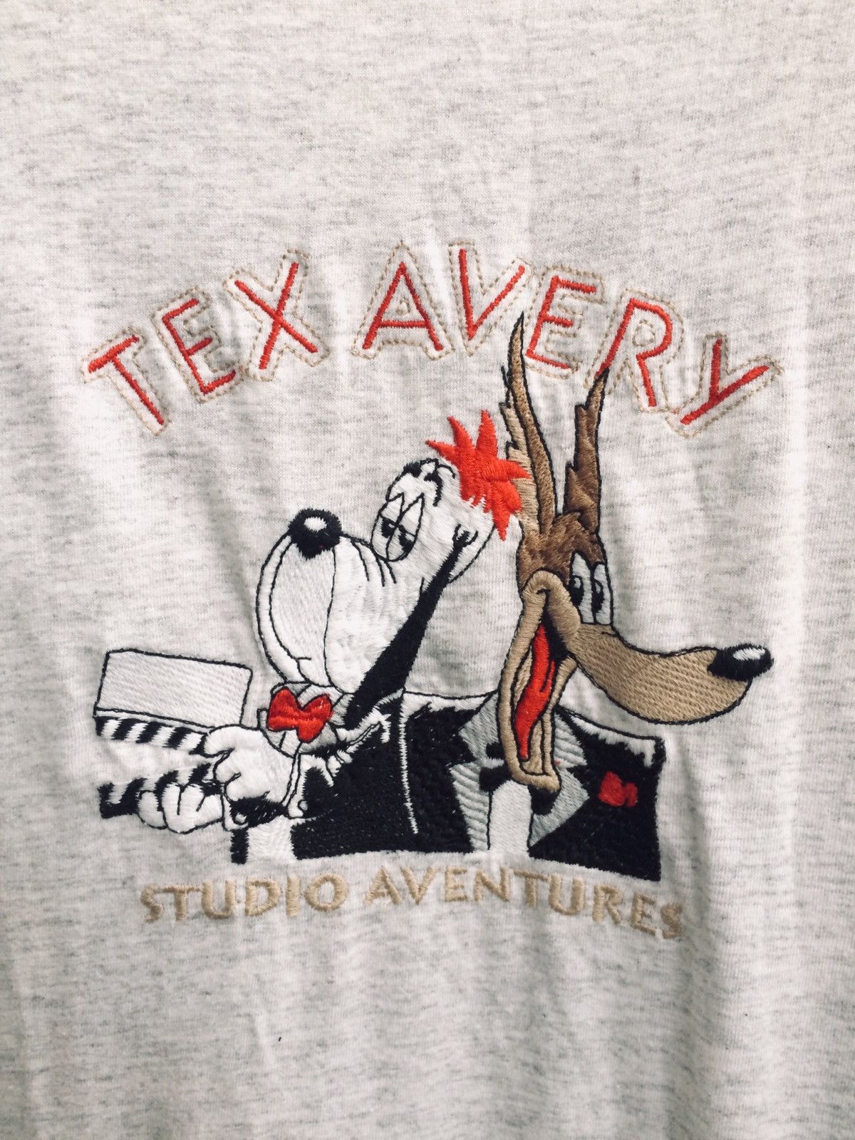 vintage tex avery studio adventures embroidery tees