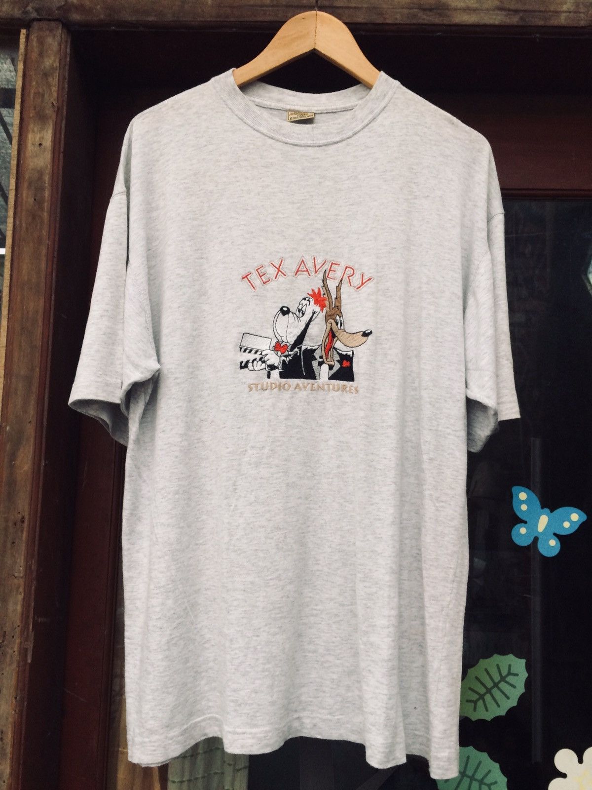 vintage tex avery studio adventures embroidery tees