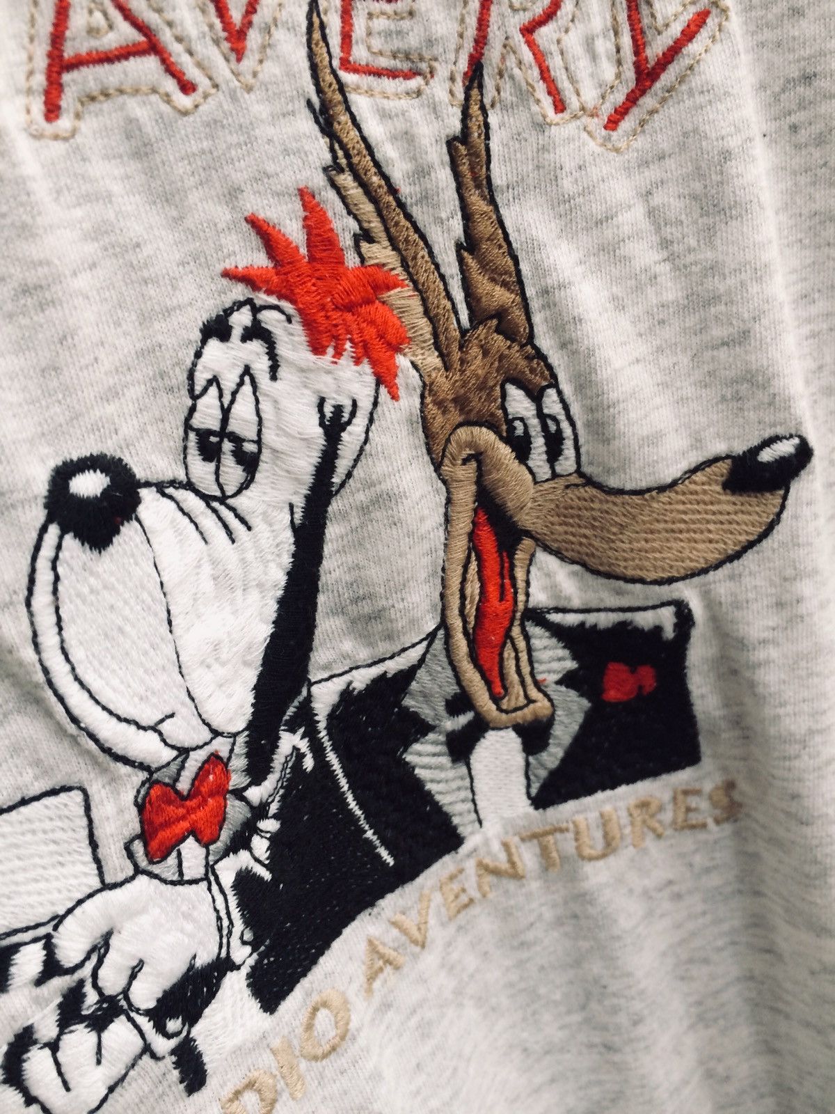 vintage tex avery studio adventures embroidery tees