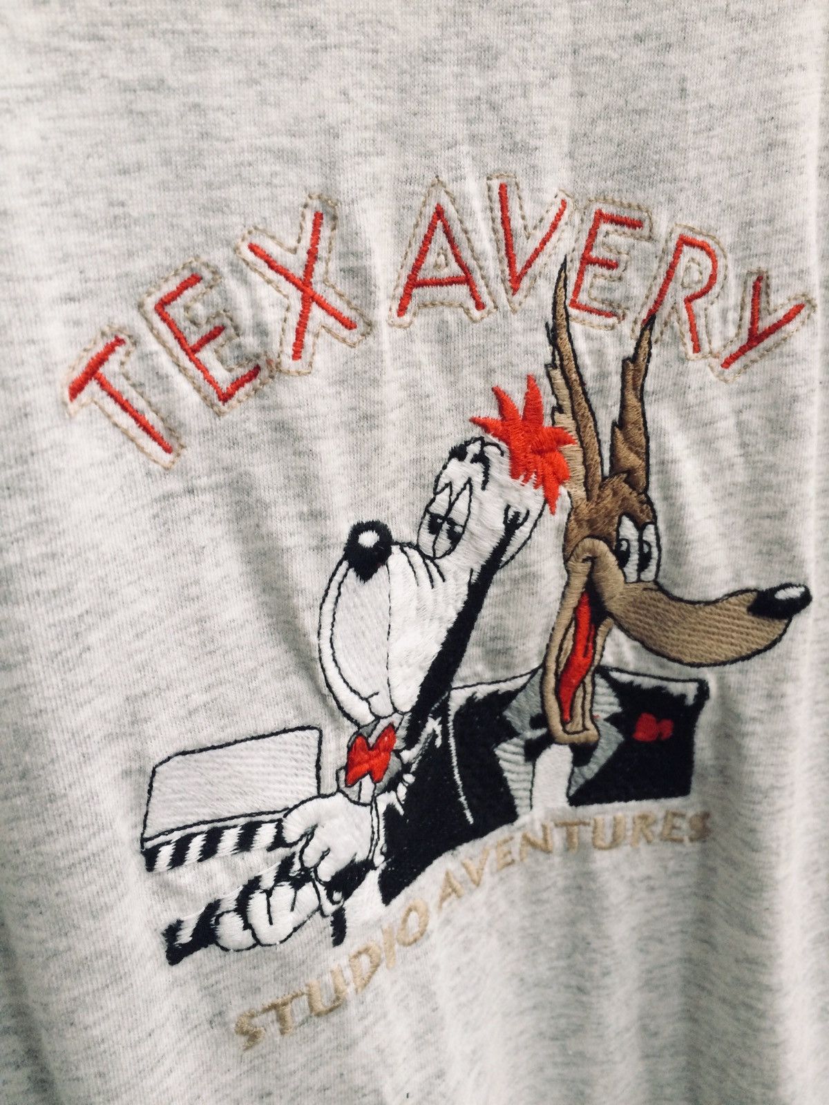 vintage tex avery studio adventures embroidery tees