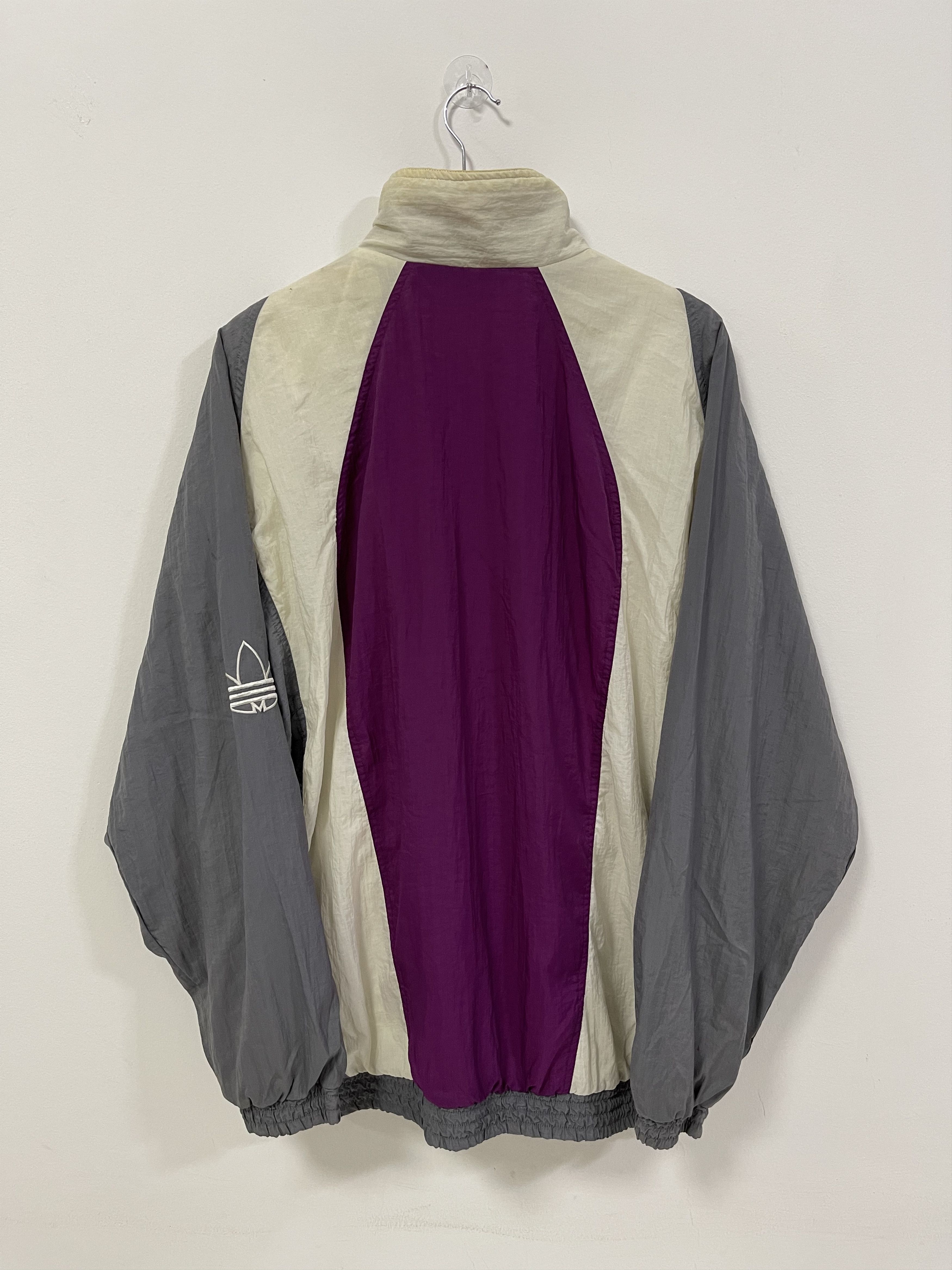 Adidas Vintage Adidas Trefoil Mini Logo Colourblock Windbreaker Size US L / EU 52-54 / 3 - 8 Thumbnail