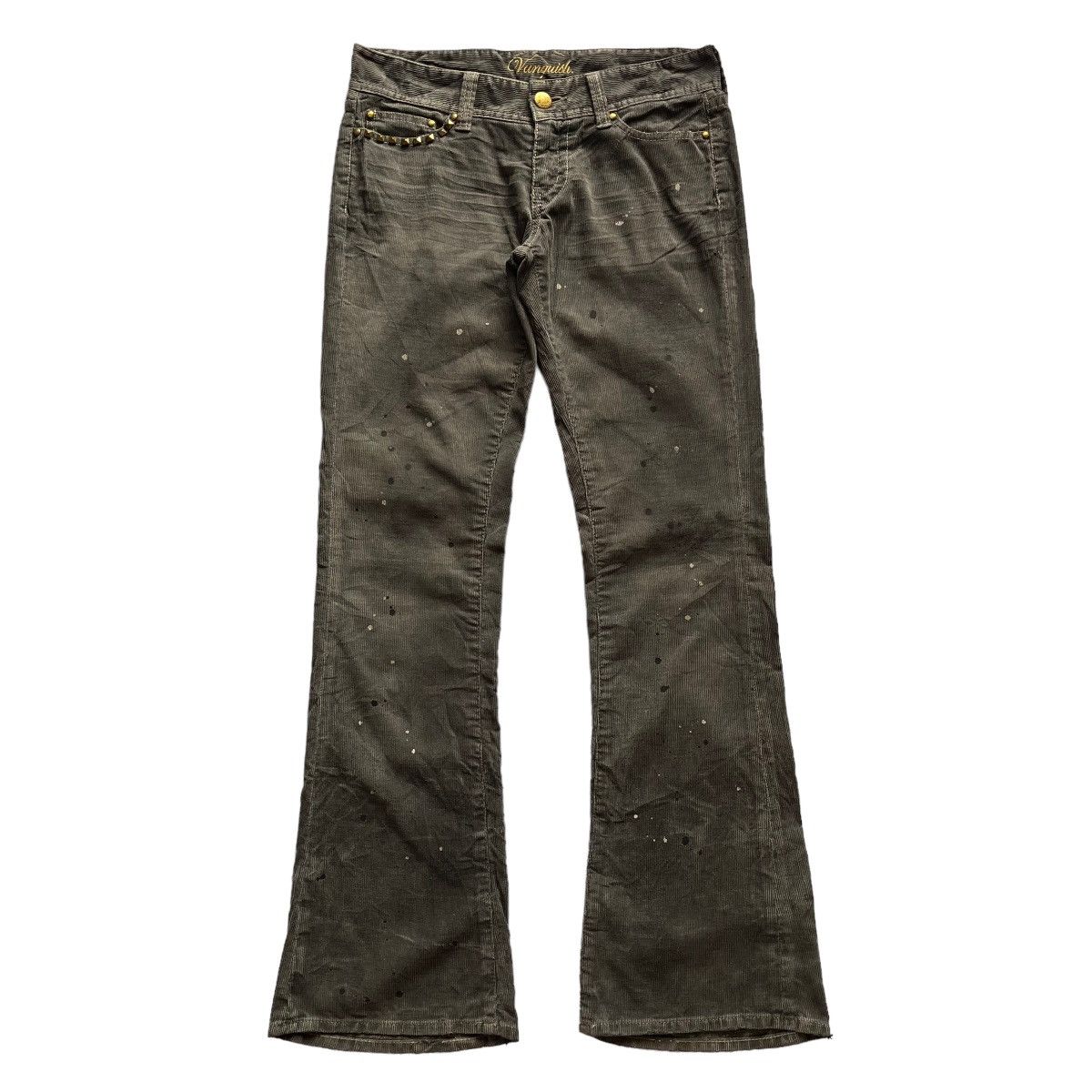 Beauty Beast × Japanese Brand × Vanquish Vanquish Japan Paint Splatter Corduroy Boot Cut Pants Size US 30 / EU 46 - 1 Thumbnail