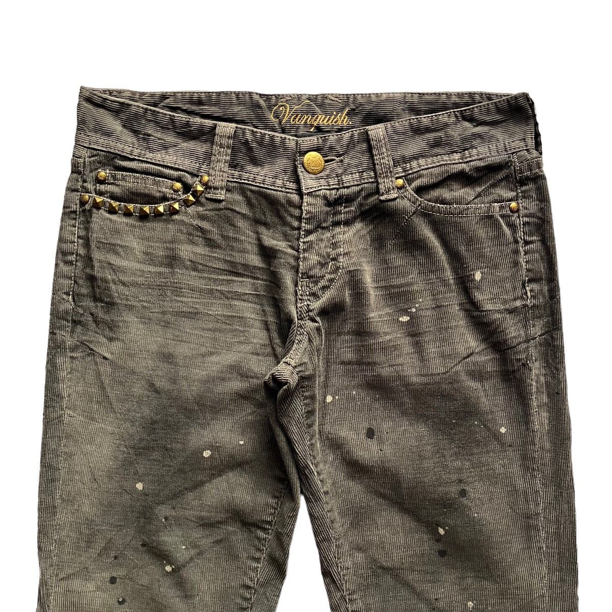 Beauty Beast × Japanese Brand × Vanquish Vanquish Japan Paint Splatter Corduroy Boot Cut Pants Size US 30 / EU 46 - 4 Thumbnail