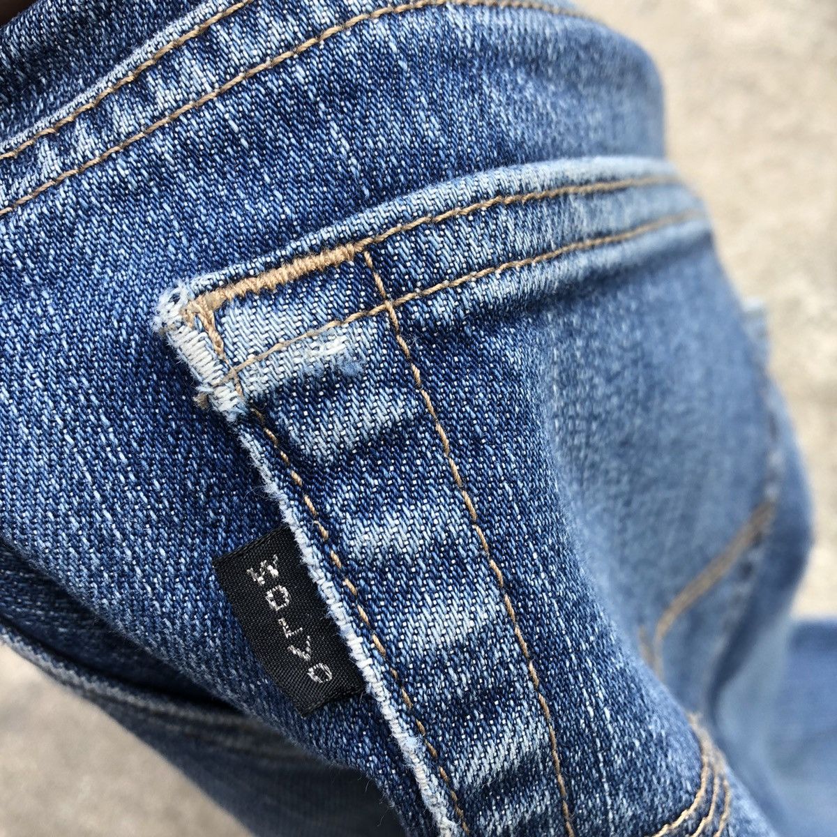 Japanese Brand 🔥Rare🔥Vintage Wolvo Stoned Wash Rips Distress Denim Jeans Size US 34 / EU 50 - 13 Thumbnail