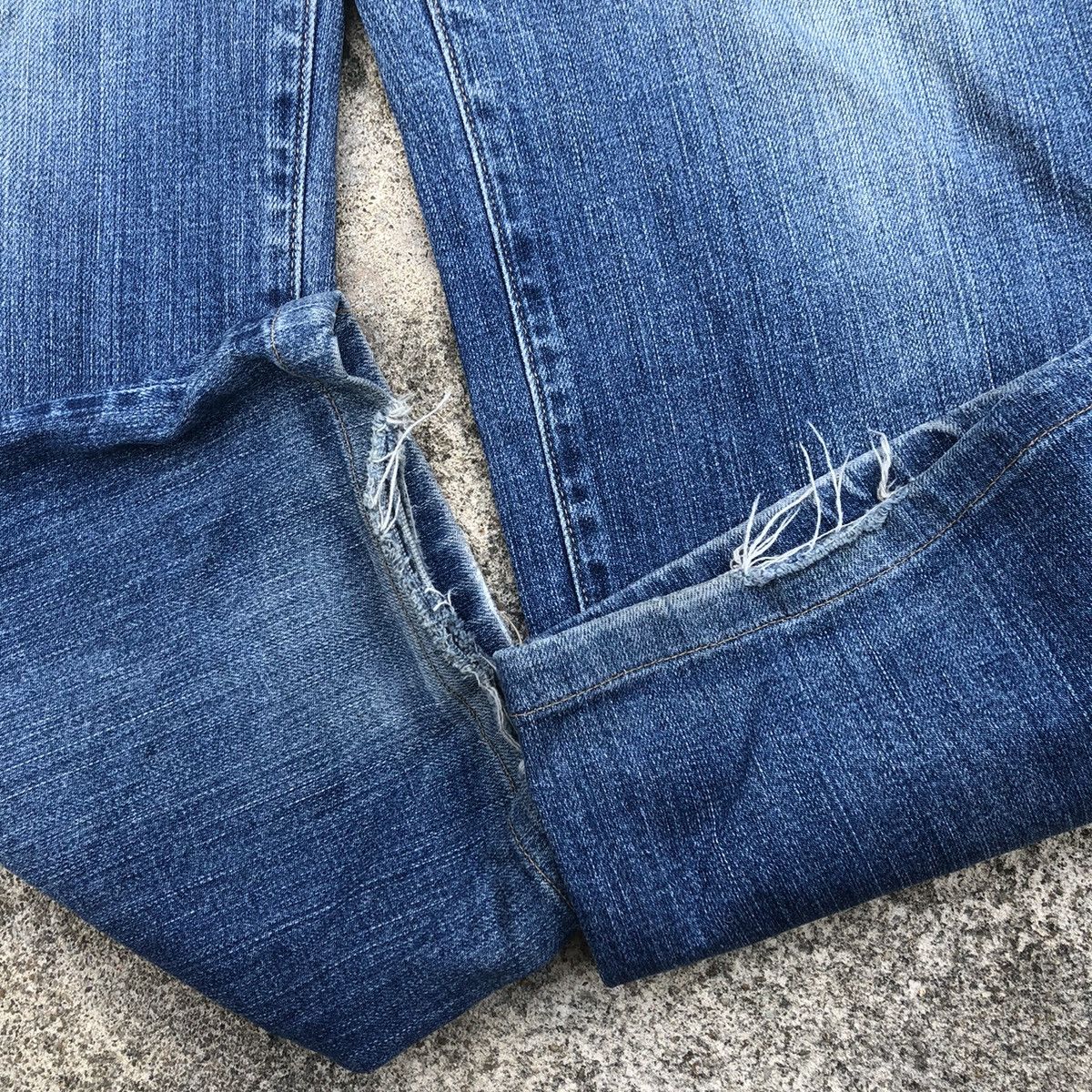 Japanese Brand 🔥Rare🔥Vintage Wolvo Stoned Wash Rips Distress Denim Jeans Size US 34 / EU 50 - 7 Thumbnail