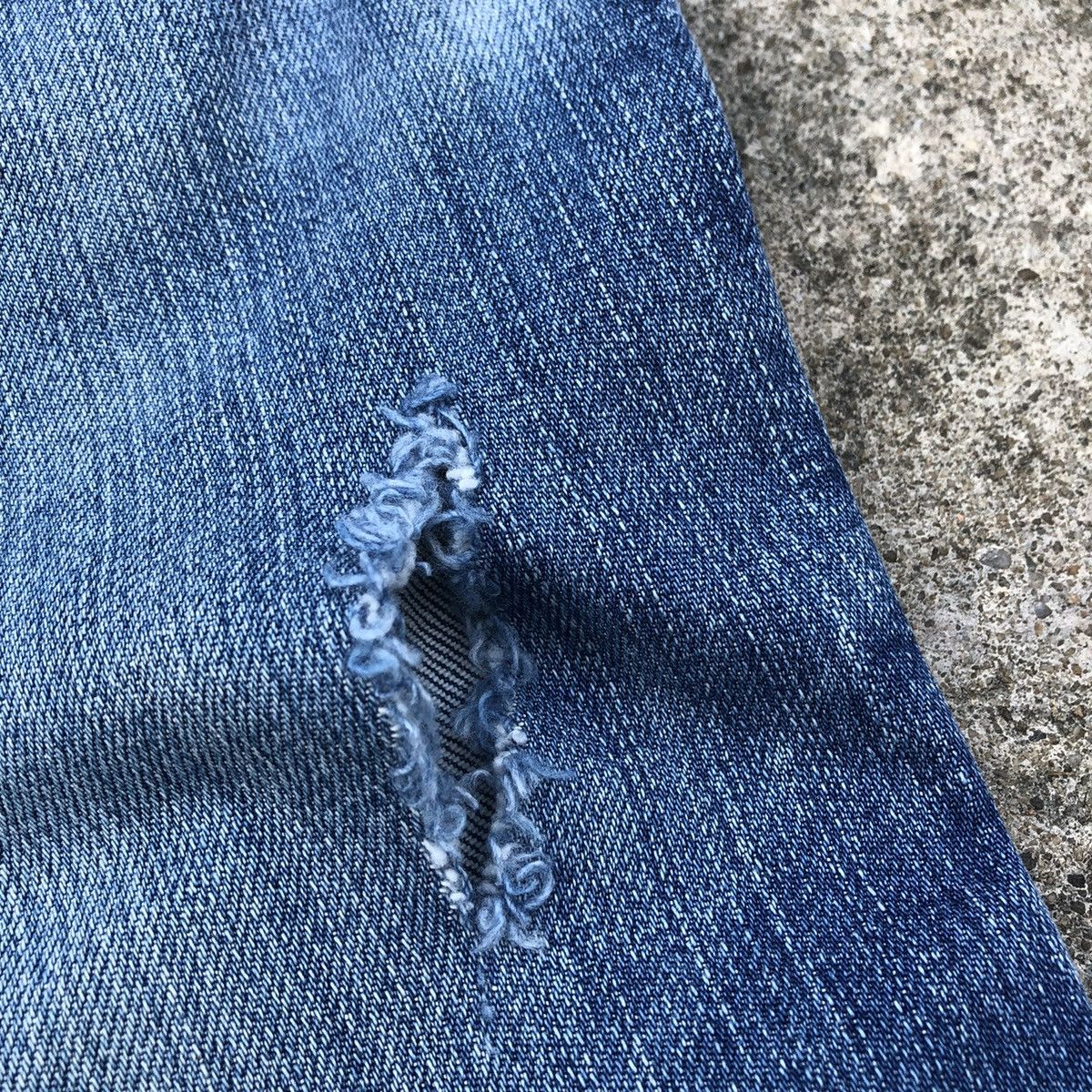 Japanese Brand 🔥Rare🔥Vintage Wolvo Stoned Wash Rips Distress Denim Jeans Size US 34 / EU 50 - 8 Thumbnail