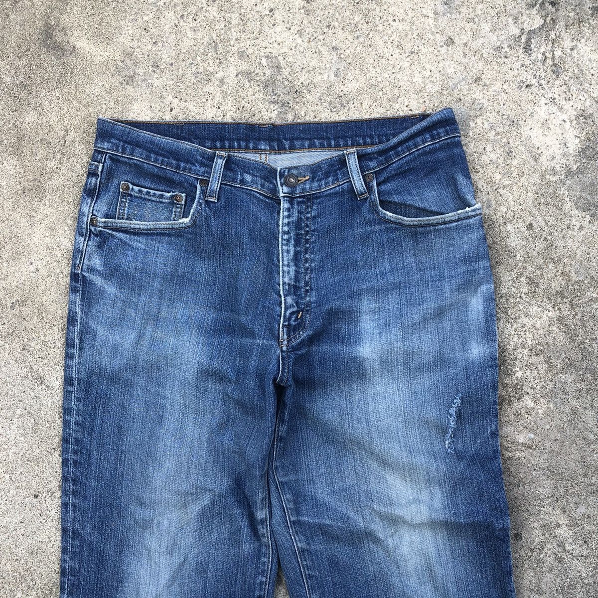 Japanese Brand 🔥Rare🔥Vintage Wolvo Stoned Wash Rips Distress Denim Jeans Size US 34 / EU 50 - 2 Thumbnail