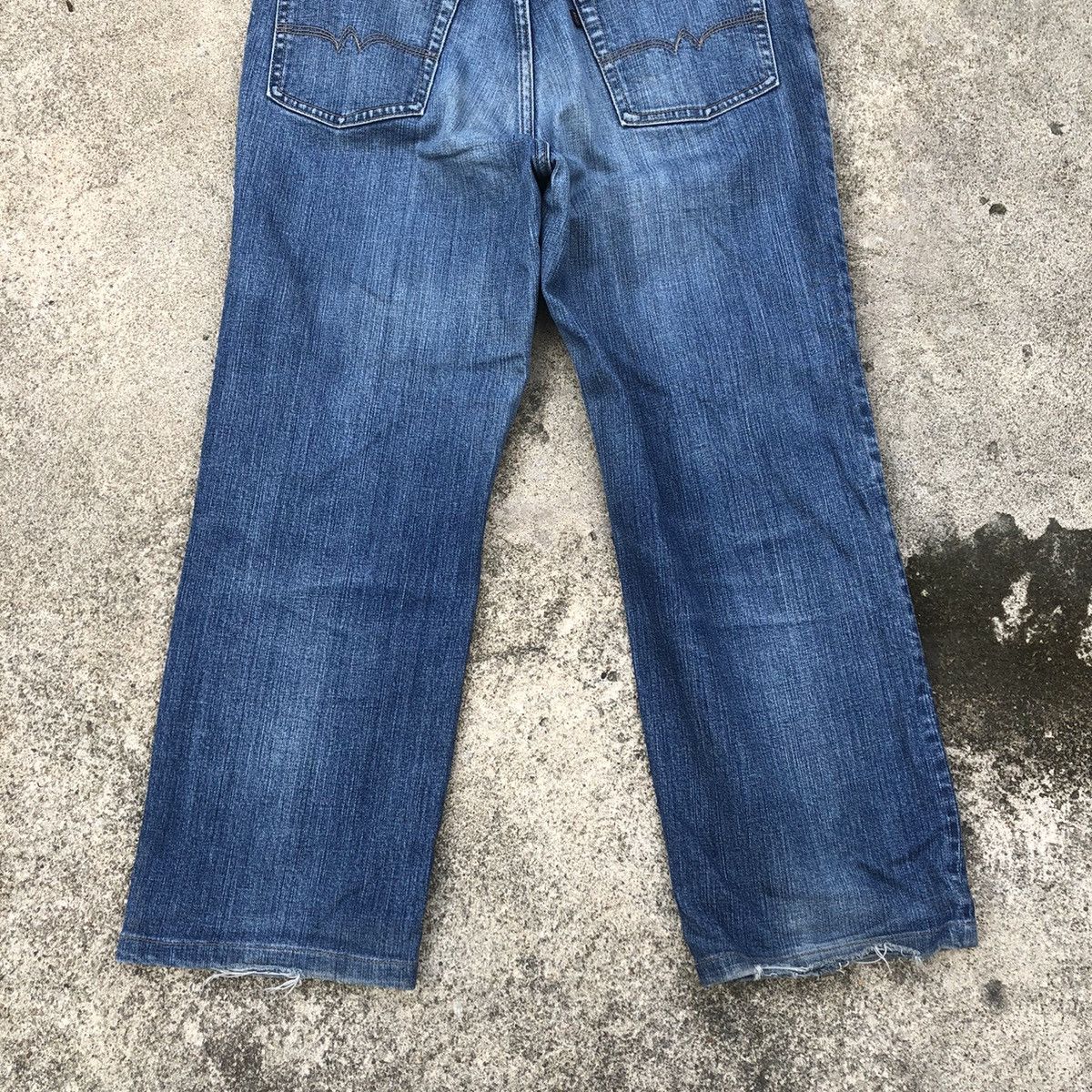 Japanese Brand 🔥Rare🔥Vintage Wolvo Stoned Wash Rips Distress Denim Jeans Size US 34 / EU 50 - 6 Thumbnail