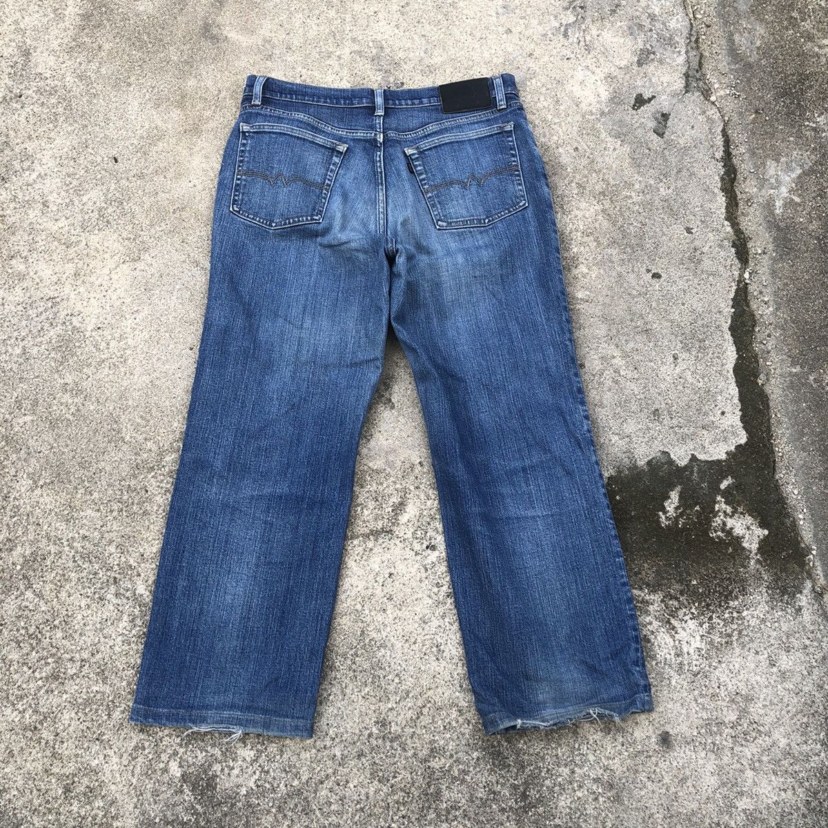 Japanese Brand 🔥Rare🔥Vintage Wolvo Stoned Wash Rips Distress Denim Jeans Size US 34 / EU 50 - 4 Thumbnail