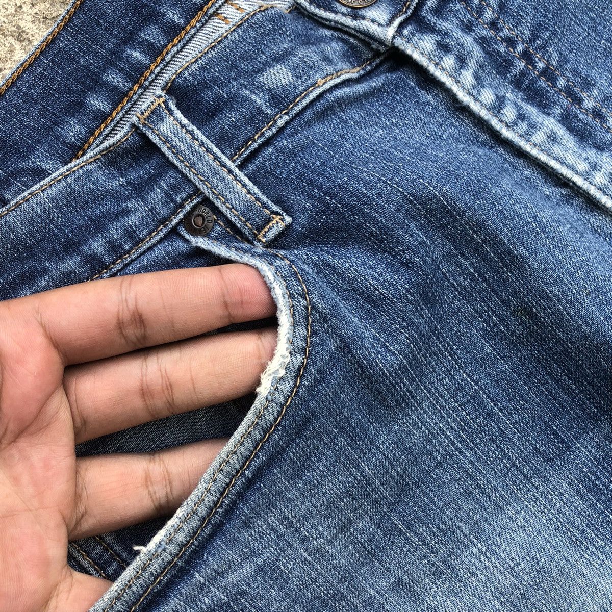 Japanese Brand 🔥Rare🔥Vintage Wolvo Stoned Wash Rips Distress Denim Jeans Size US 34 / EU 50 - 10 Thumbnail