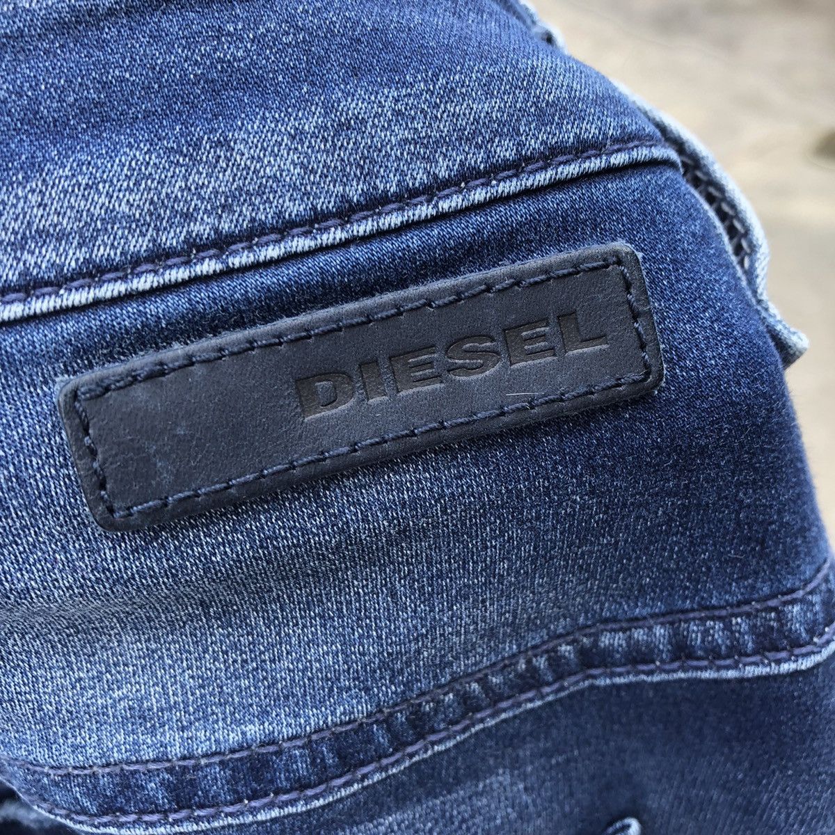 Designer × Diesel × Vintage 🔥Rare🔥Diesel Distress Sashiko Styles Curve Sweat Denim Pants Size US 28 / EU 44 - 12 Thumbnail